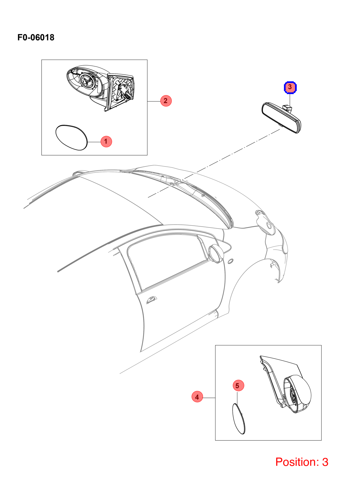 BYD Interior mirror OEM 1019117300 LK8201100 FOR eT3 1019117300-BYD_OEM