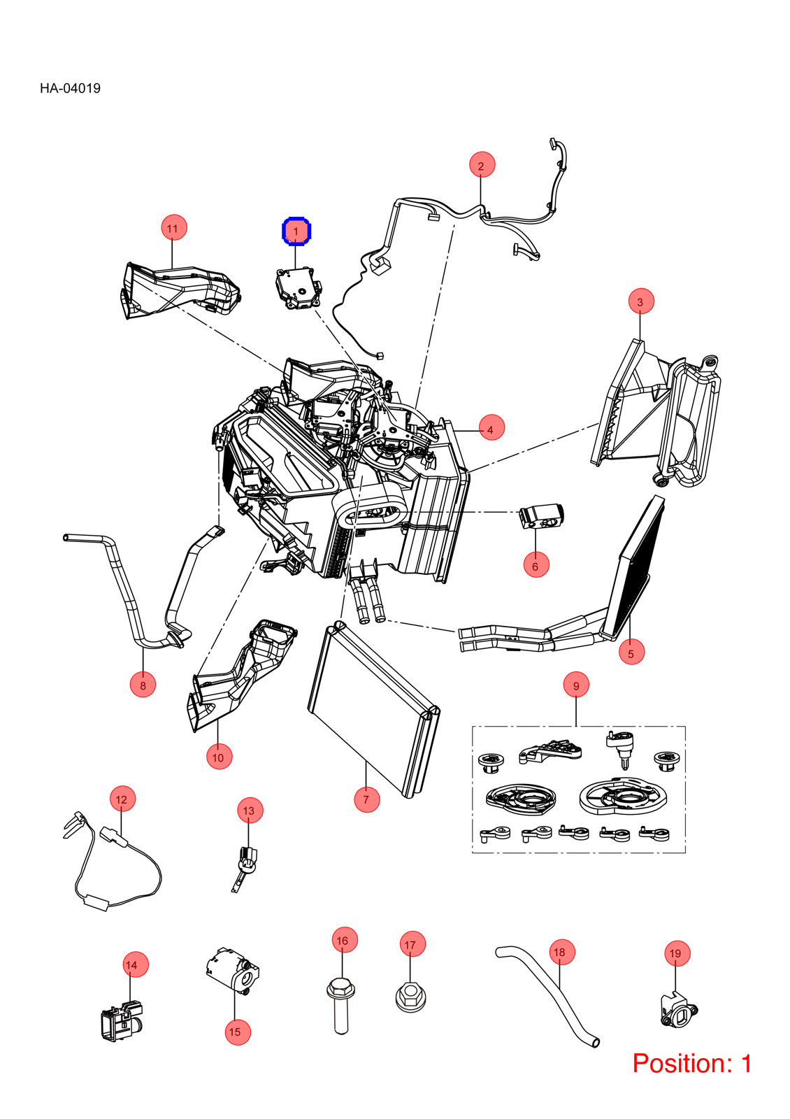 BYD A/C Heater Actuator OEM 1061452000 5A8114130 FOR Tang Atto3 Yuan 1061452000-BYD_OEM