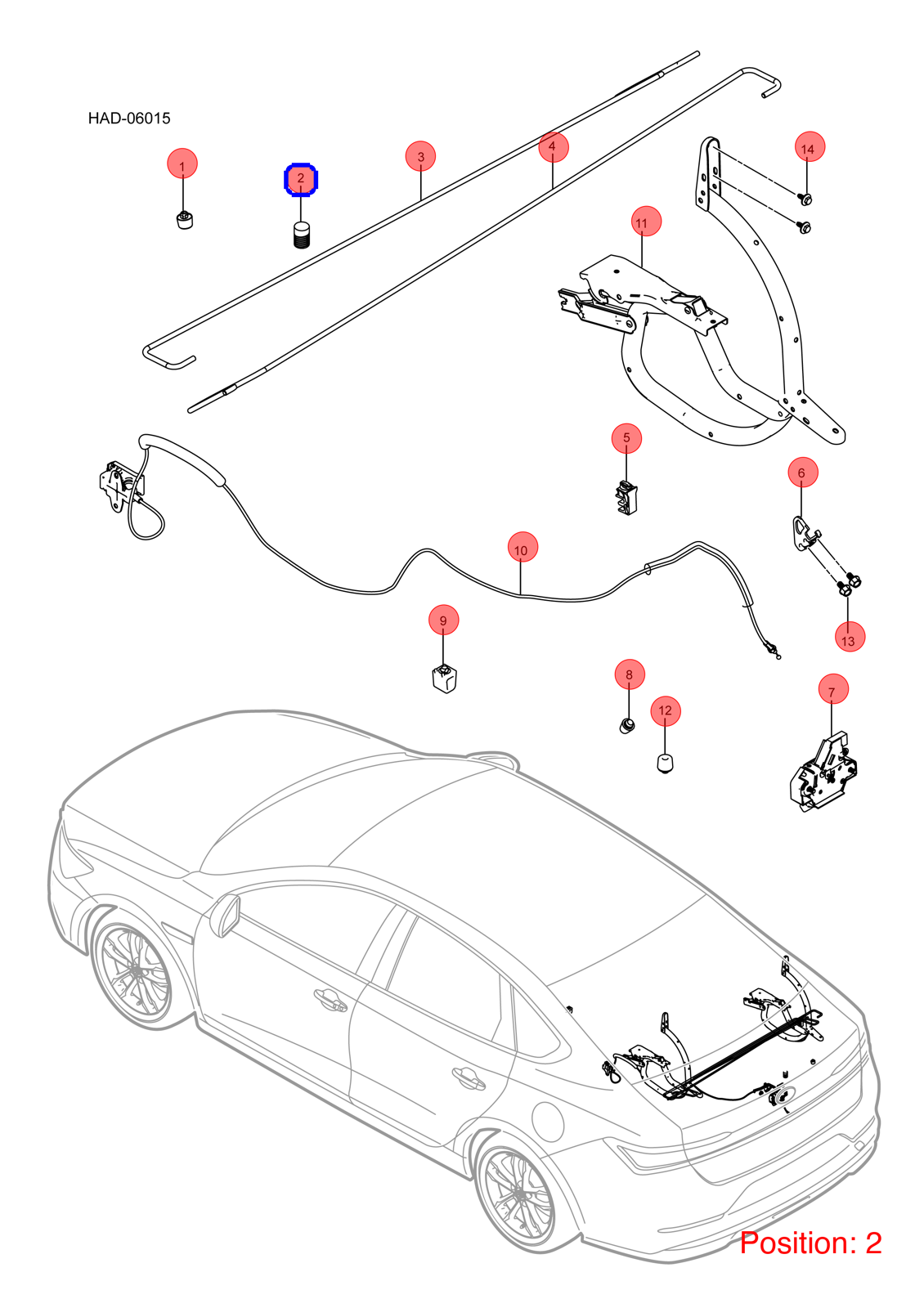 BYD Tailgate buffer adhesive OEM 1102351500 6B5604811 FOR Han Atto3 Yuan Qin KING Chazor Seal5 Destroyer 1102351500-BYD_OEM