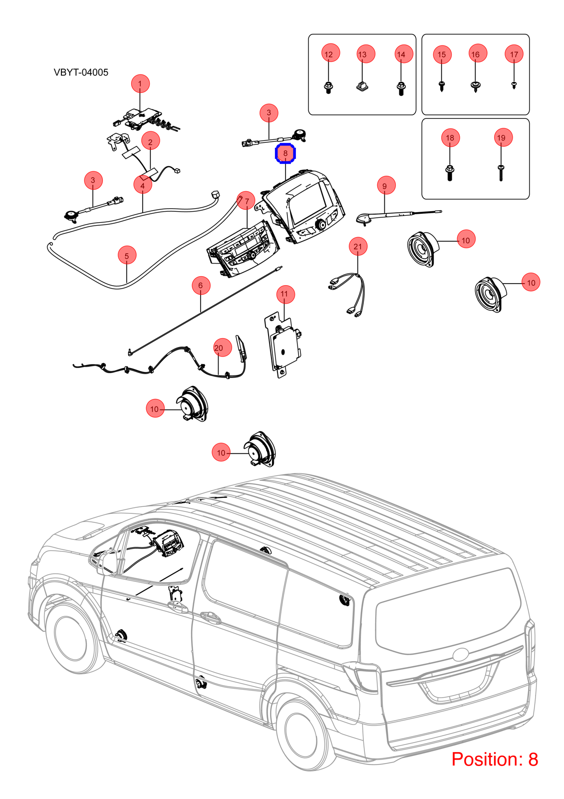 BYD Multimedia player OEM 1114195100 VBH7910010 FOR eT3 1114195100-BYD_OEM