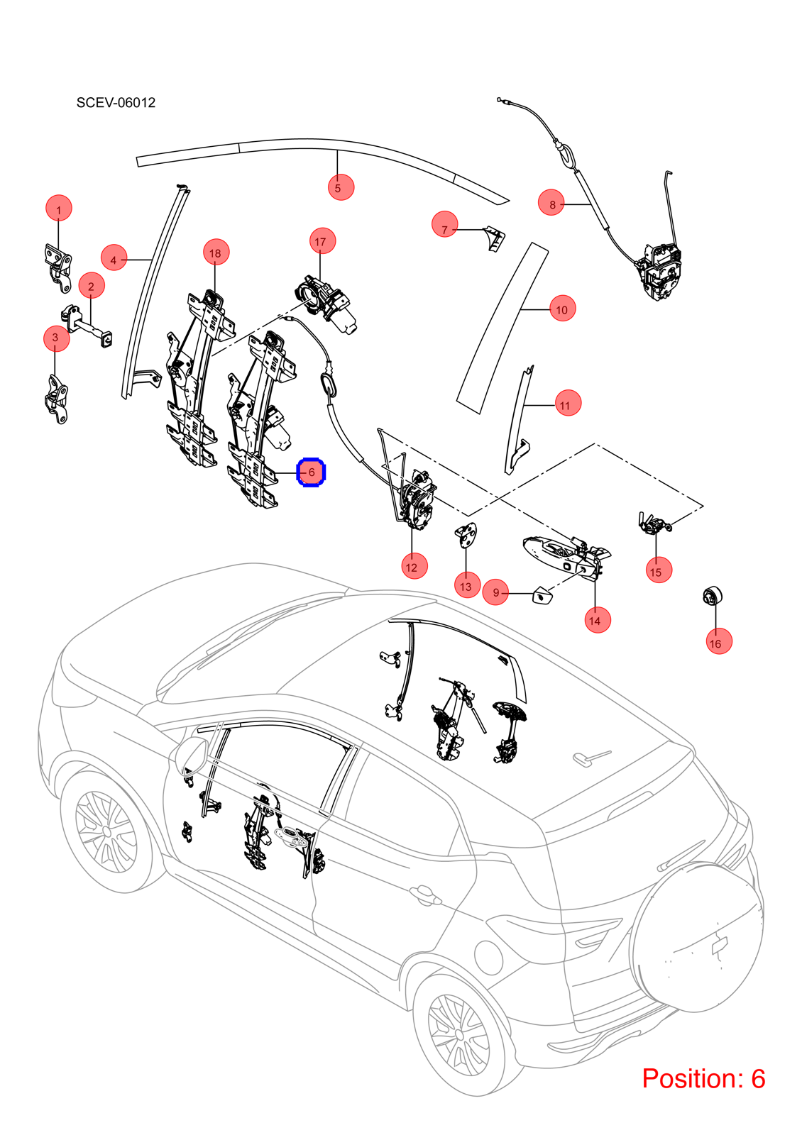 BYD Window Regulator OEM 1130269200 SC6104100 FOR Atto3 Yuan 1130269200-BYD_OEM