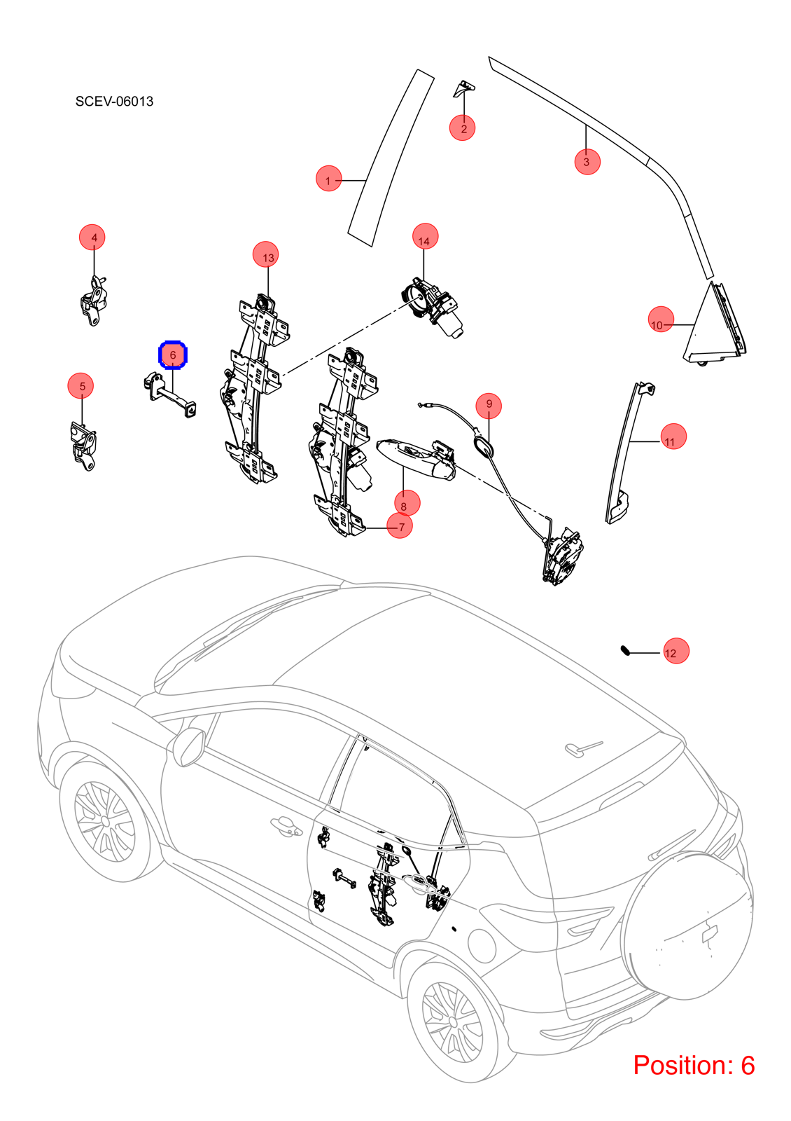 BYD Door Brake OEM 1132986700 SC6209100 FOR Atto3 Yuan 1132986700-BYD_OEM
