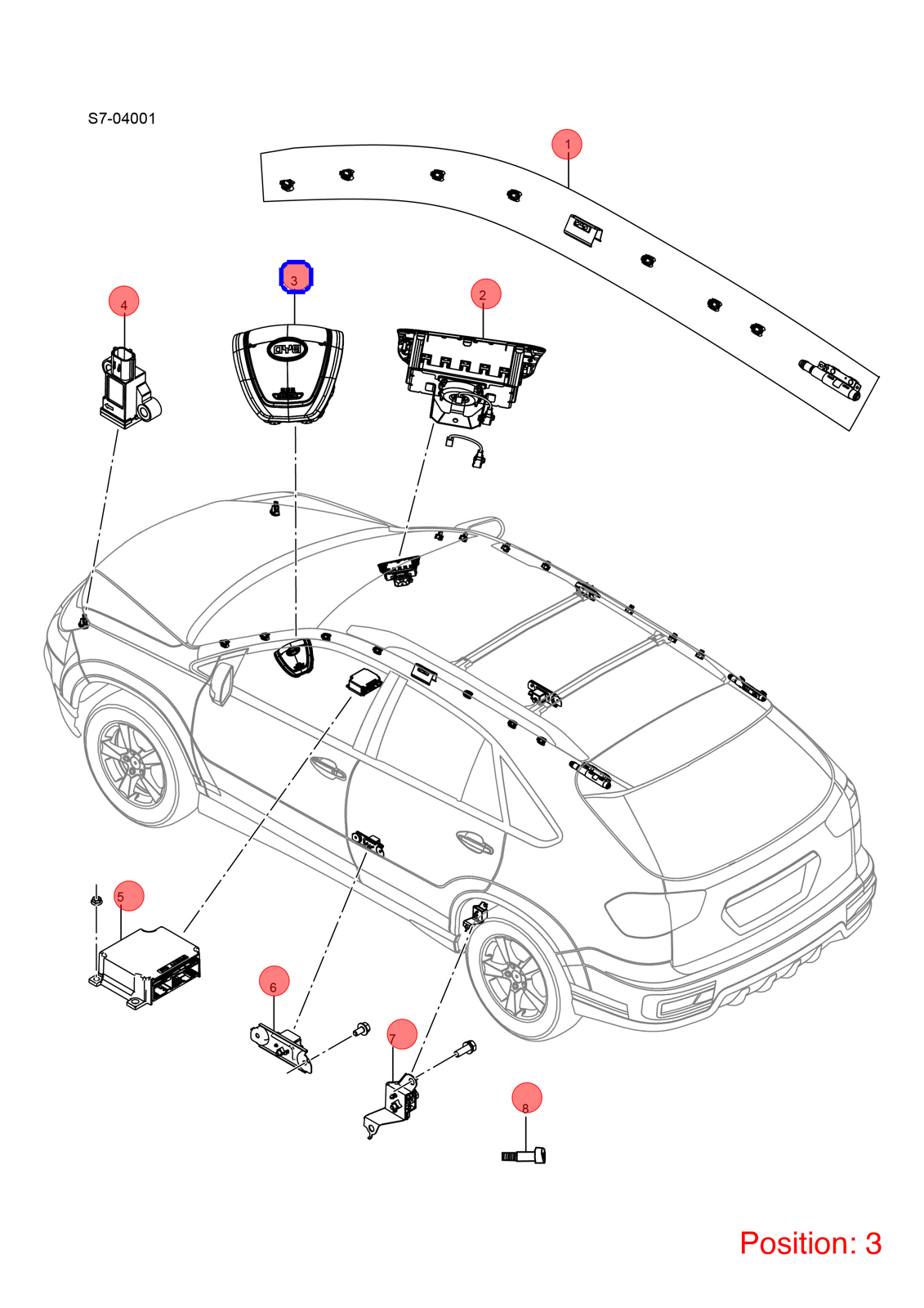 BYD Main airbag OEM 1139996800 M6A582010000A7 FOR eT3 1139996800-BYD_OEM