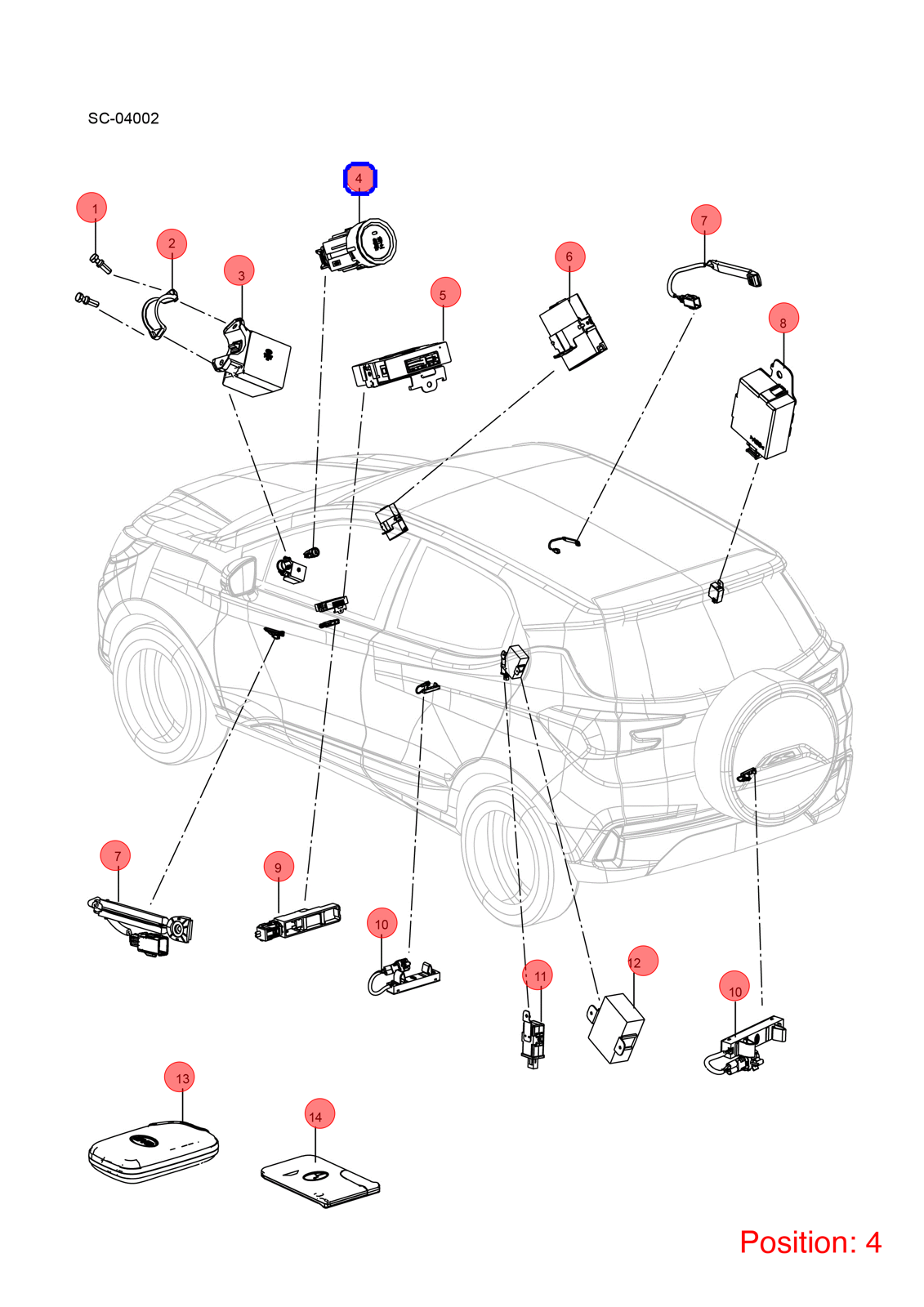 BYD Switch button OEM 1153328900 SC3642900 FOR eT3 1153328900-BYD_OEM