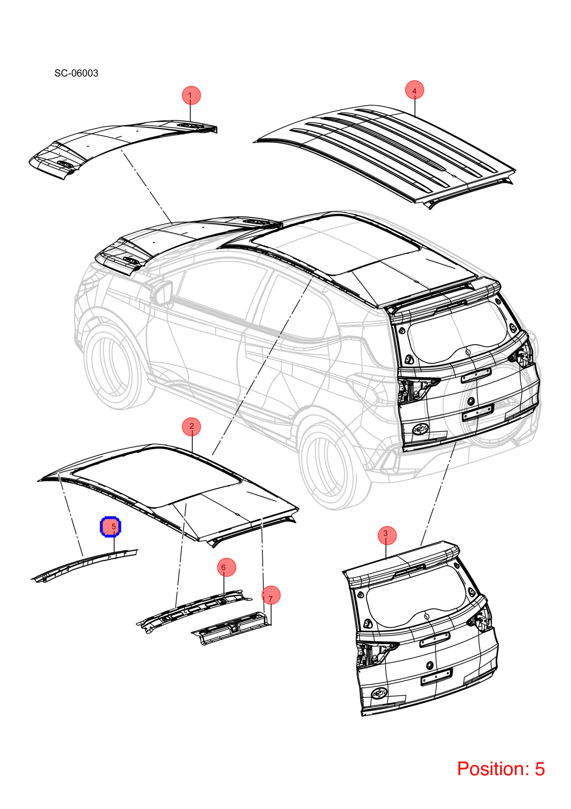 BYD Roof beam OEM 1169191300 SC570121177 FOR Atto3 Yuan 1169191300-BYD_OEM