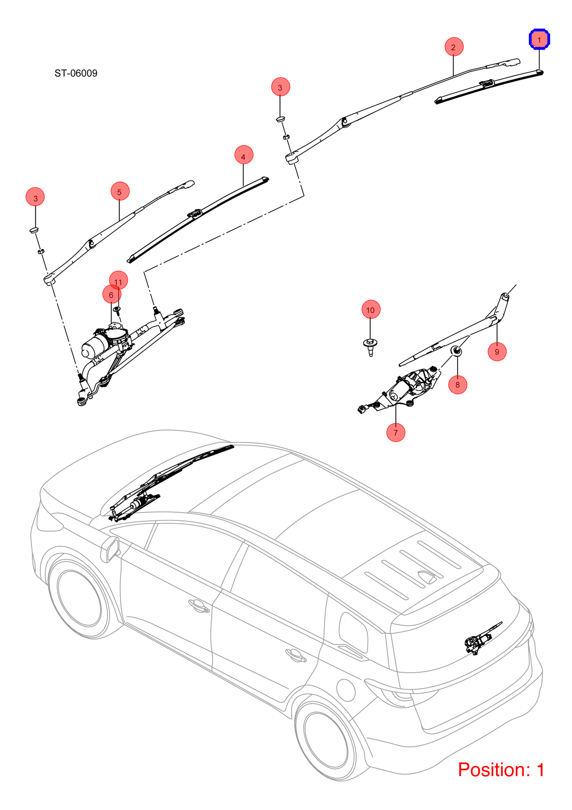 BYD Wiper blade OEM 1178298100 ST5205210 FOR Tang 1178298100-BYD_OEM