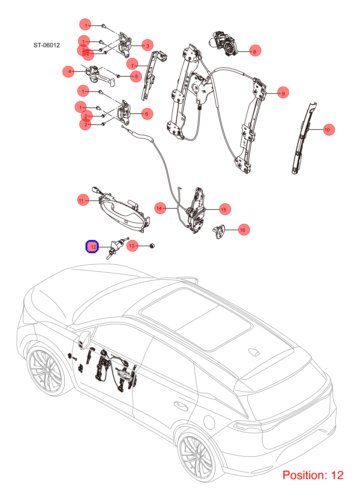 BYD Full car lock OEM 1180863100 ST6105300 FOR Tang 1180863100-BYD_OEM