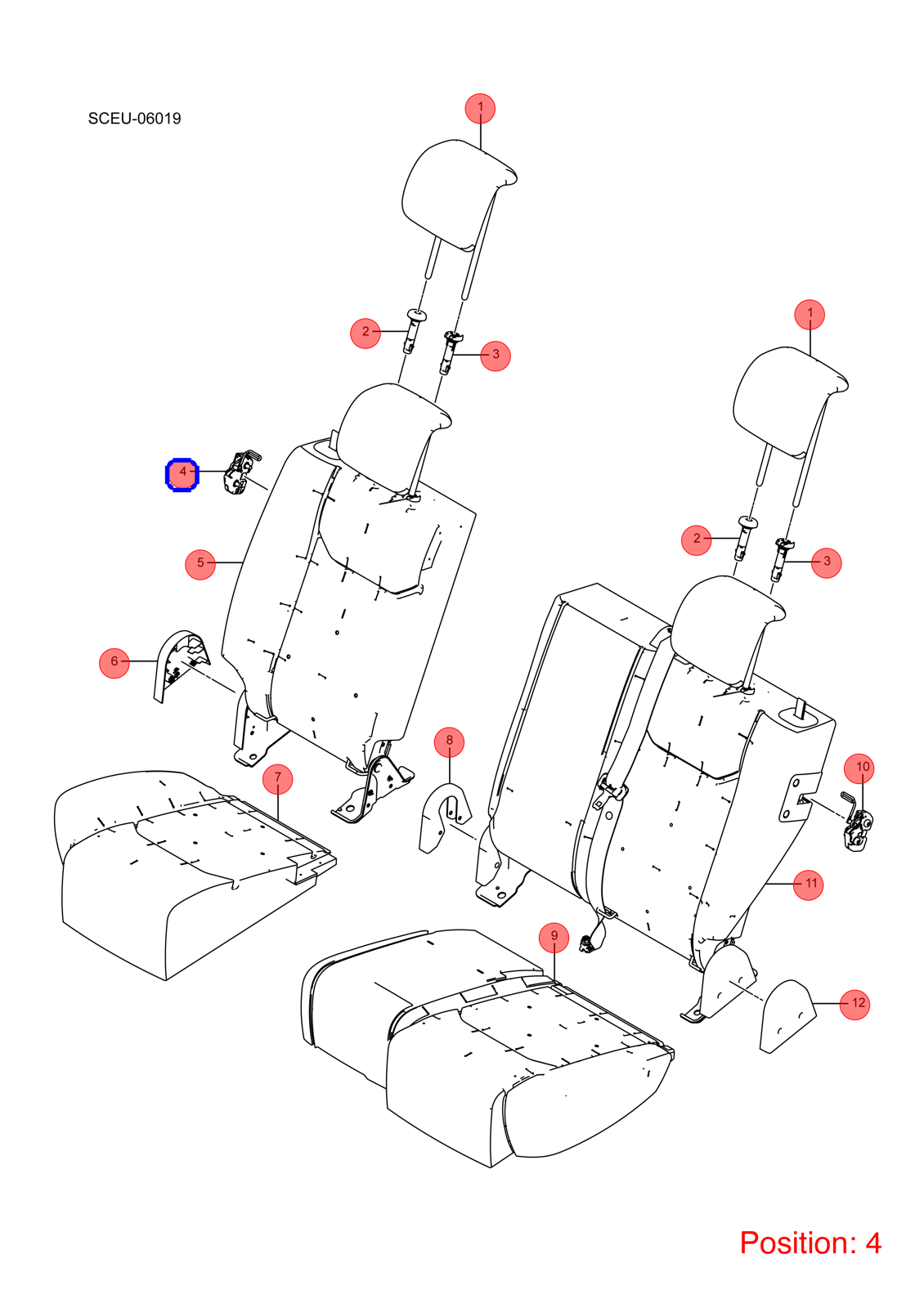 BYD Seat lock mechanism OEM 1185829800 SCH7000140 FOR Atto3 Yuan 1185829800-BYD_OEM