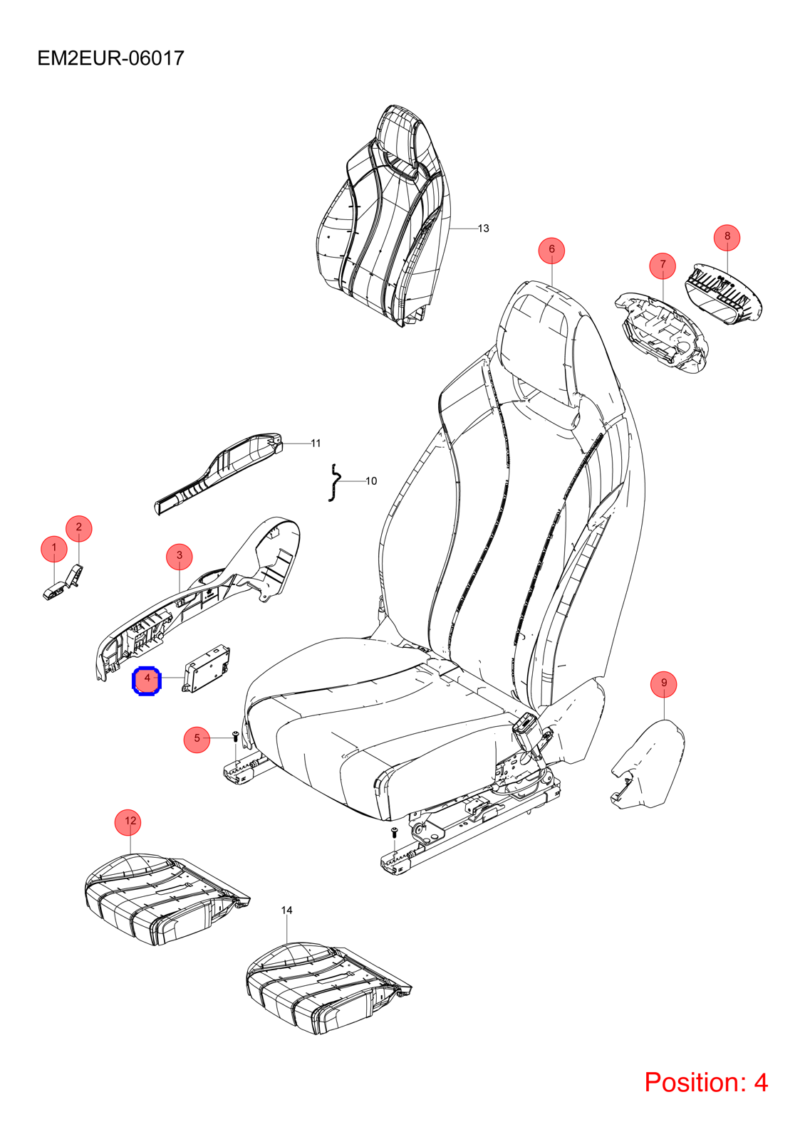 BYD Seat adjustment switch OEM 1203059700 HAD3743810 FOR Atto3 Yuan Dolphin 1203059700-BYD_OEM