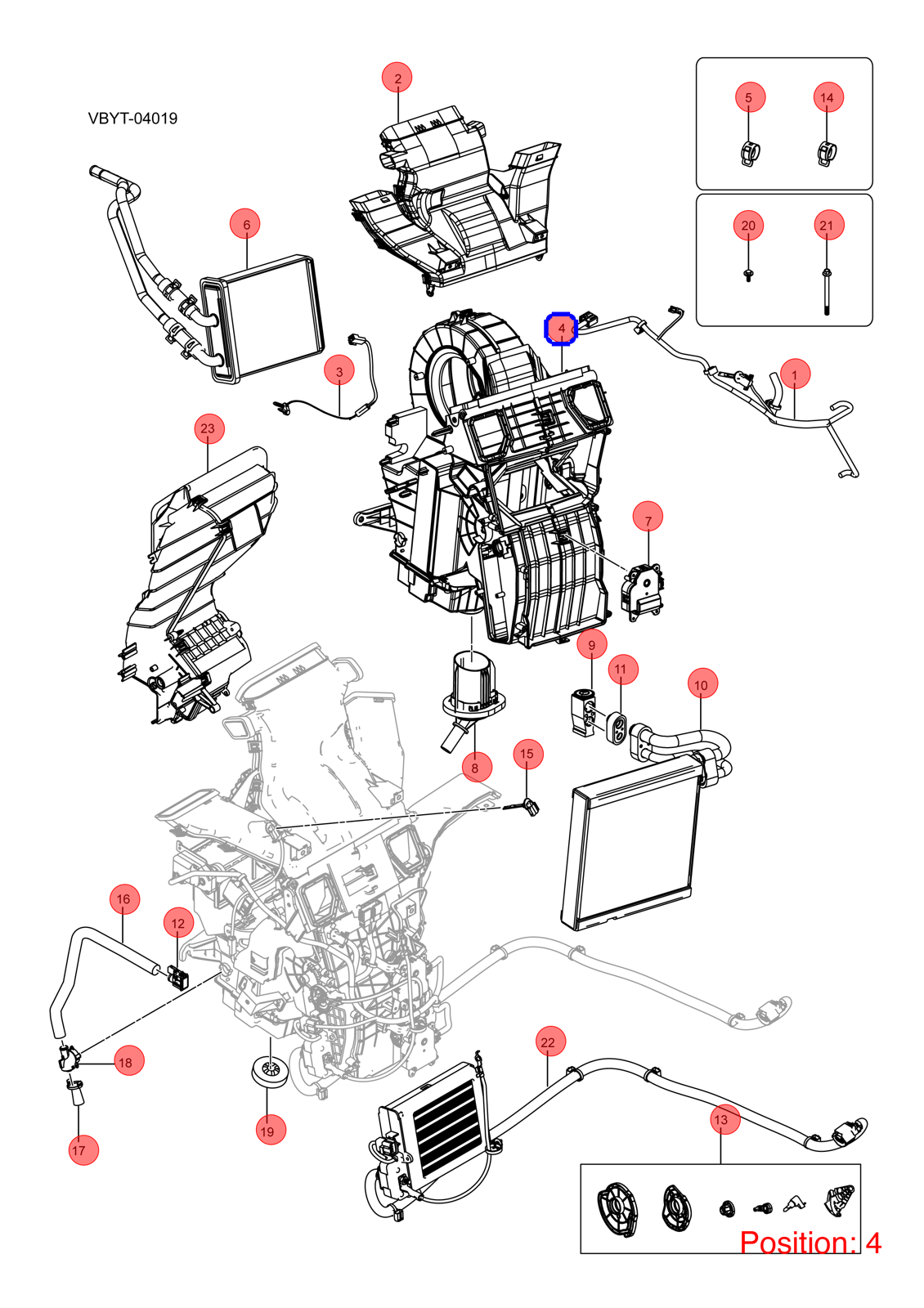 BYD Evaporator assembly OEM 1218533600 VBEV8100100 FOR eT3 1218533600-BYD_OEM