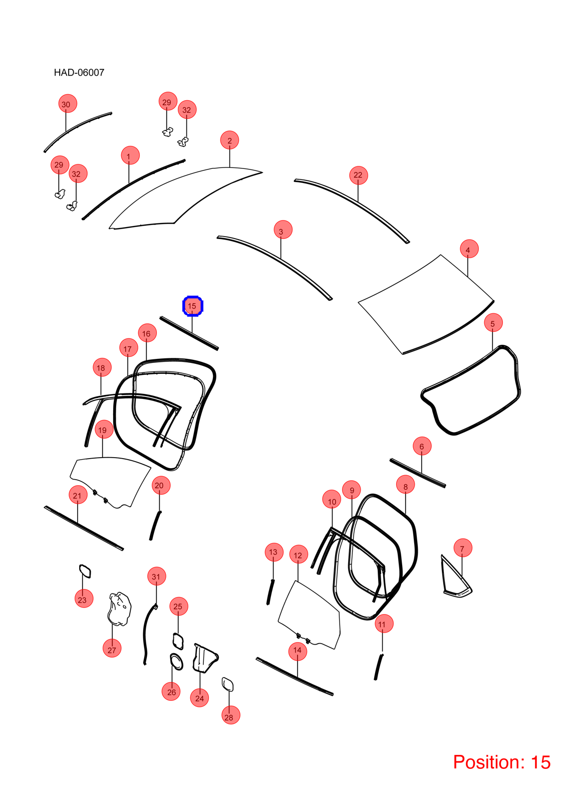 BYD Door glass pressure strip OEM 1222582500 HAD6107118 FOR Qin KING Chazor Seal5 Destroyer 1222582500-BYD_OEM