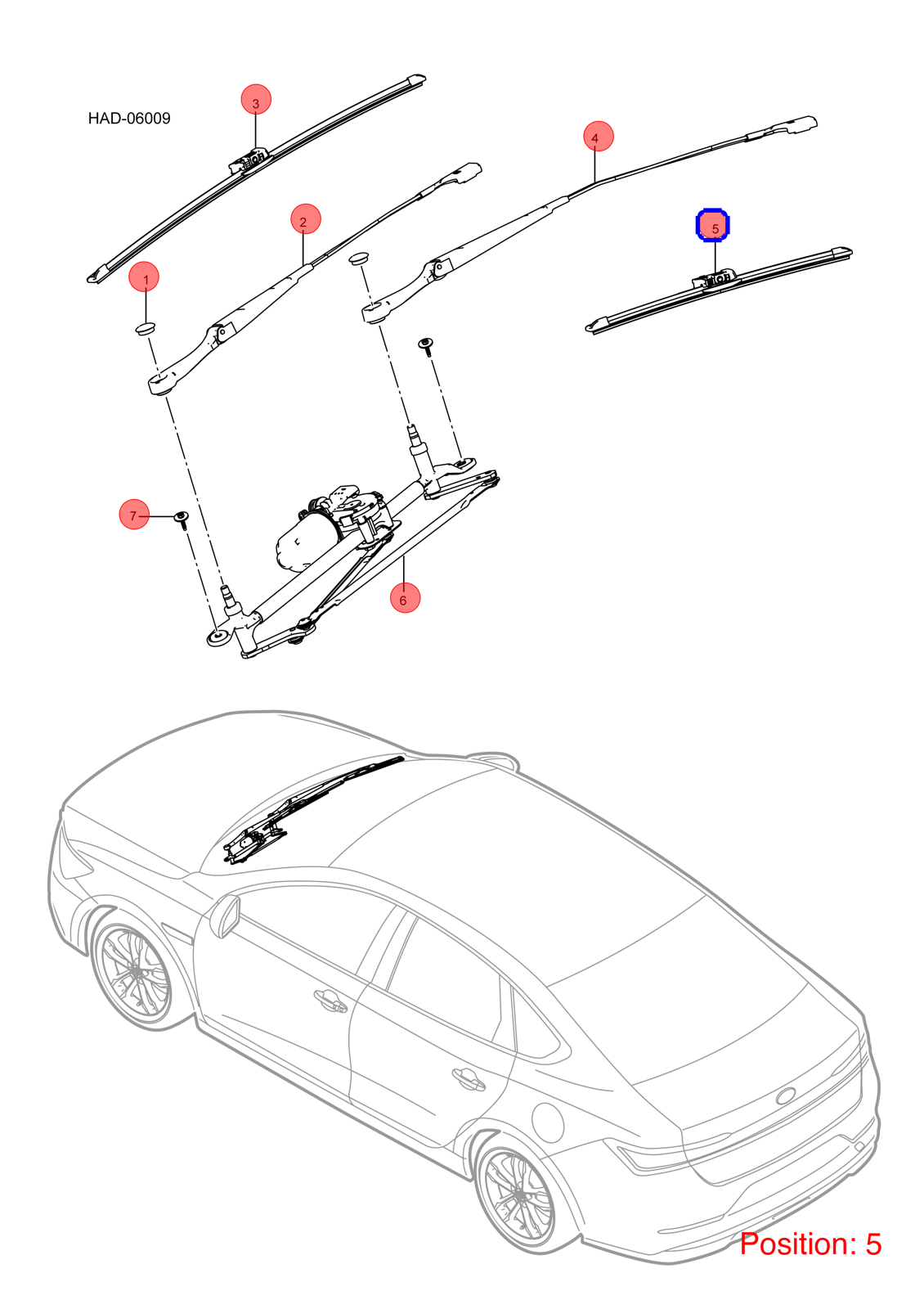 BYD Wiper blade OEM 1222584500 HAD5205210 FOR Qin KING Chazor Seal5 Destroyer 1222584500-BYD_OEM
