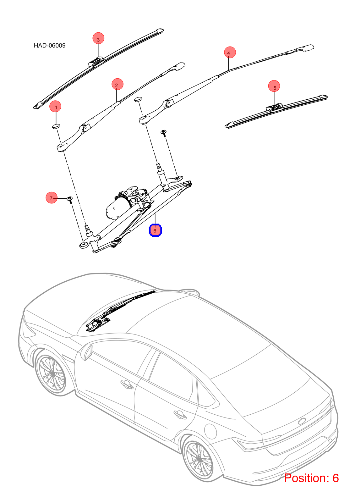 BYD Wiper linkage motor assembly OEM 1222584800 HAD5205300 FOR Qin KING Chazor Seal5 Destroyer 1222584800-BYD_OEM