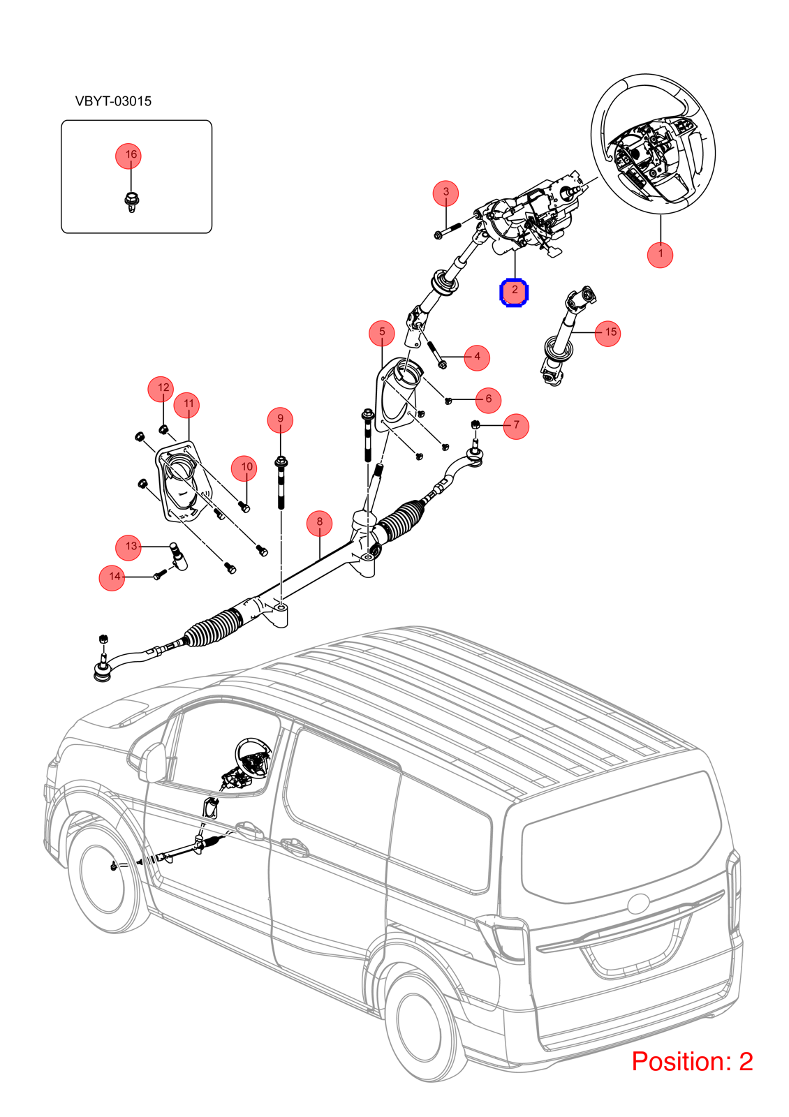 BYD Steering column OEM 1234238300 VBEW3414010 FOR eT3 1234238300-BYD_OEM