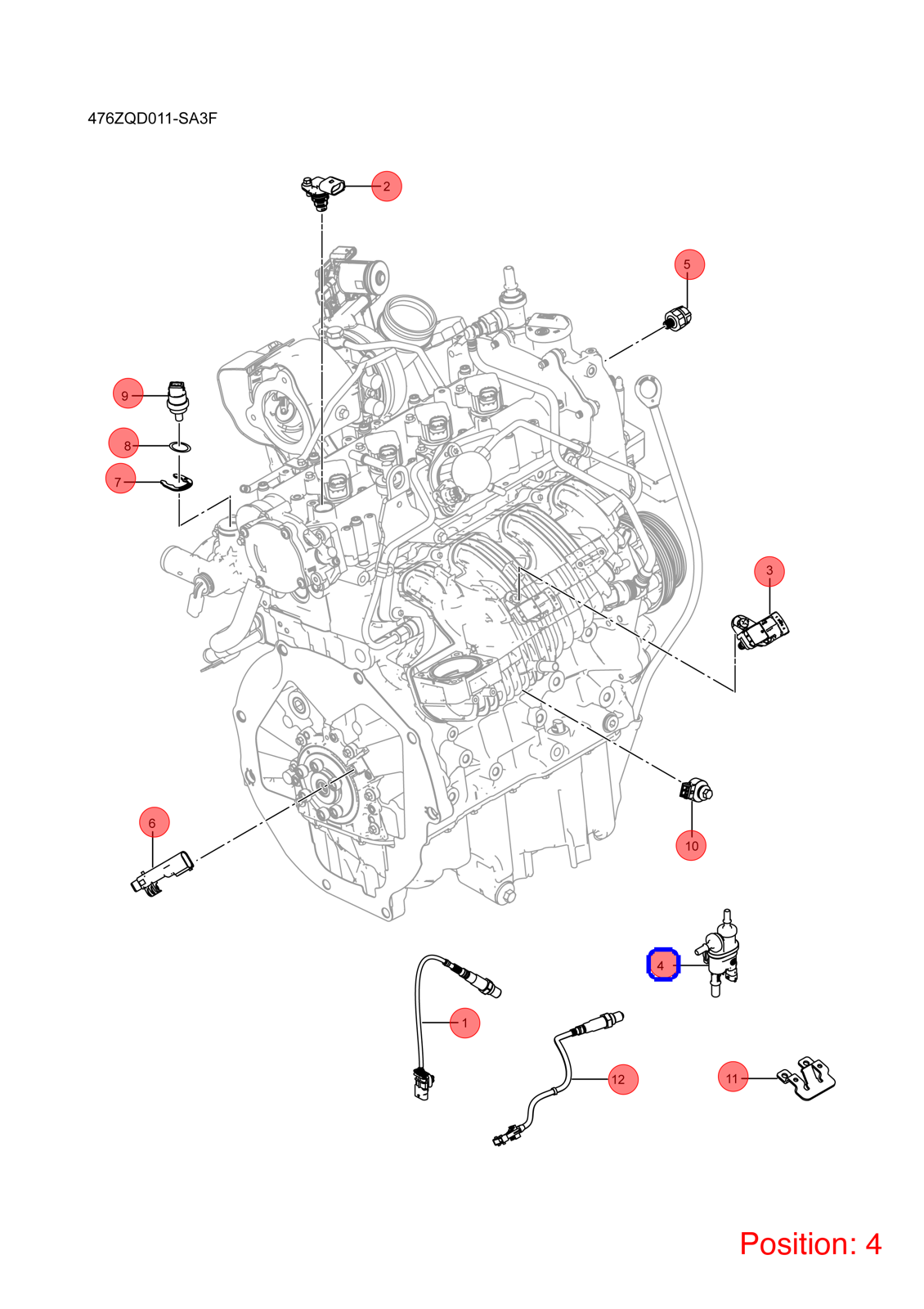 BYD Fuel Tank Breather Valve OEM 1240202400 TA1026300A FOR Song DENZA YANGWANG 1240202400-BYD_OEM