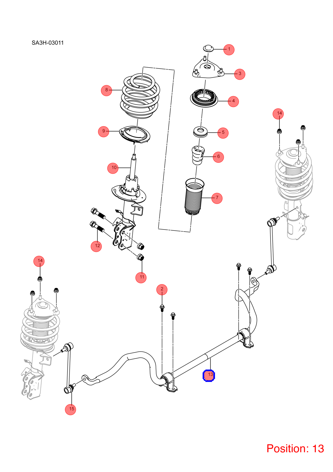 BYD Stabilizer OEM 1240695200 SA3F2906010 FOR Song 1240695200-BYD_OEM