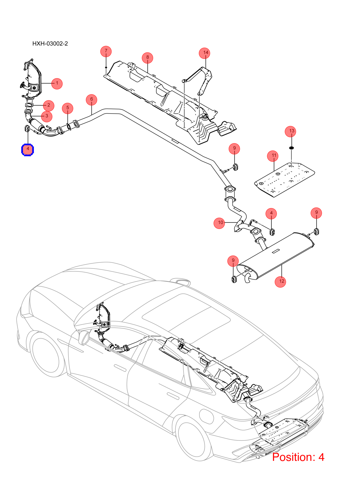 BYD Exhaust pipe hanger OEM 1240781900 SA2FC1200012 FOR Song DENZA YANGWANG 1240781900-BYD_OEM