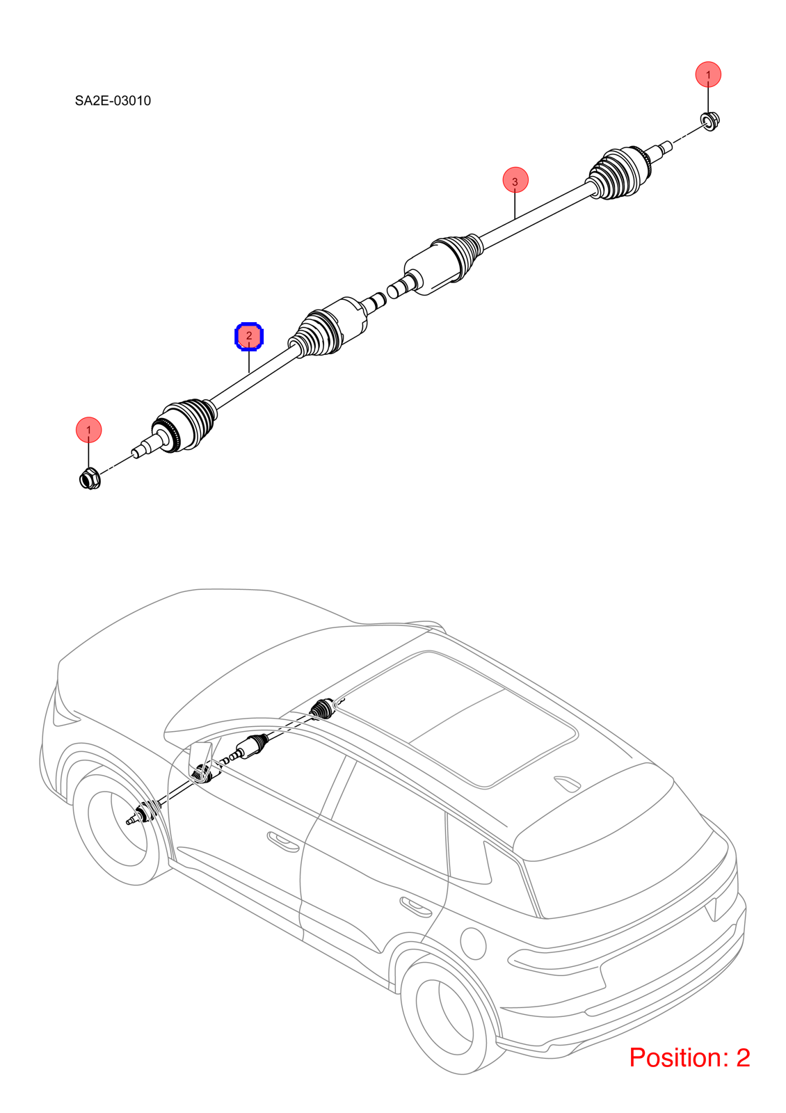 BYD Axle Shaft OEM 1241231800 SA2E2203010 FOR Song 1241231800-BYD_OEM
