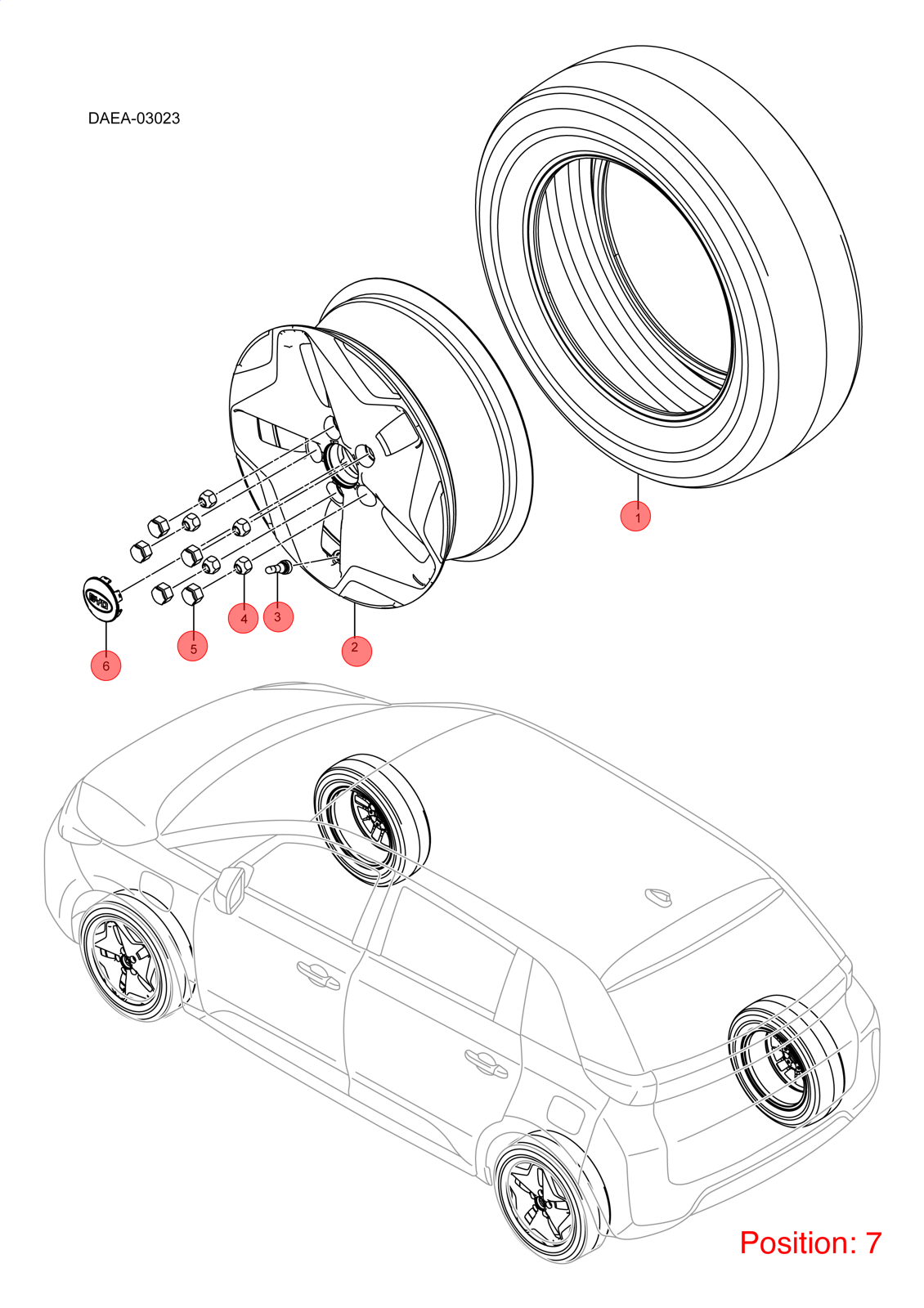 BYD Spare tire OEM 1243436500 HADF3101030 FOR Atto3 Yuan D1 1243436500-BYD_OEM