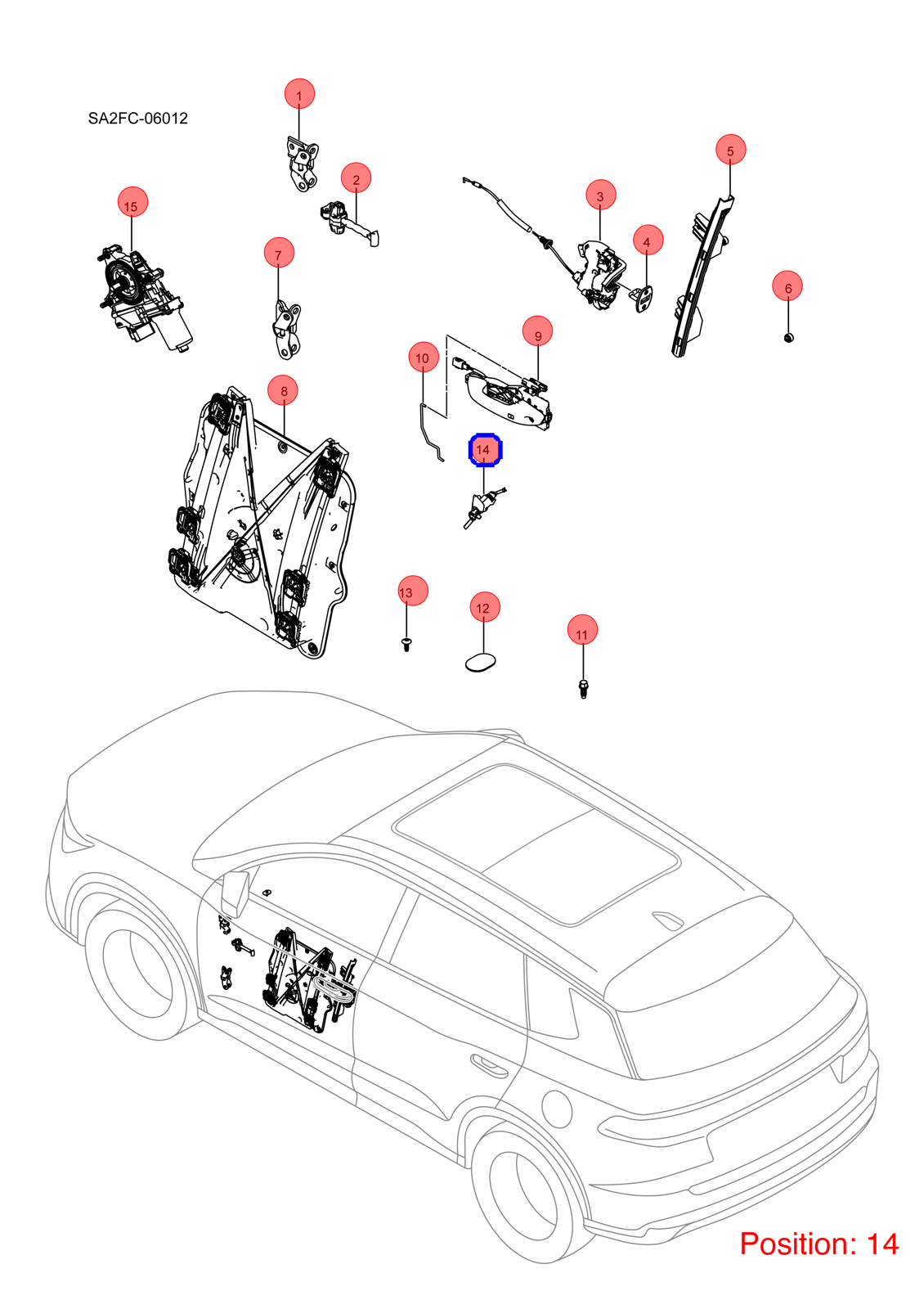 BYD Full car lock OEM 1244242900 SA2FC6105300 FOR Song 1244242900-BYD_OEM