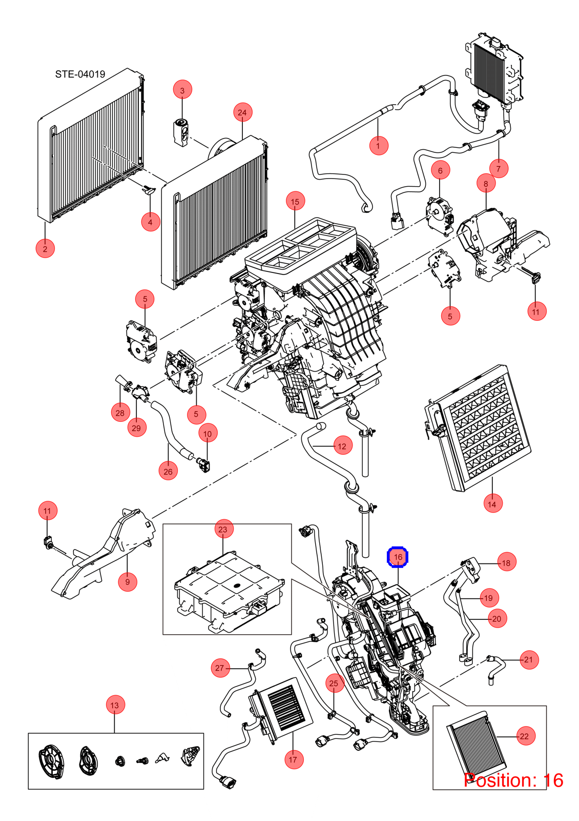 BYD Evaporator assembly OEM 1246567400 STE8100040 FOR Tang 1246567400-BYD_OEM