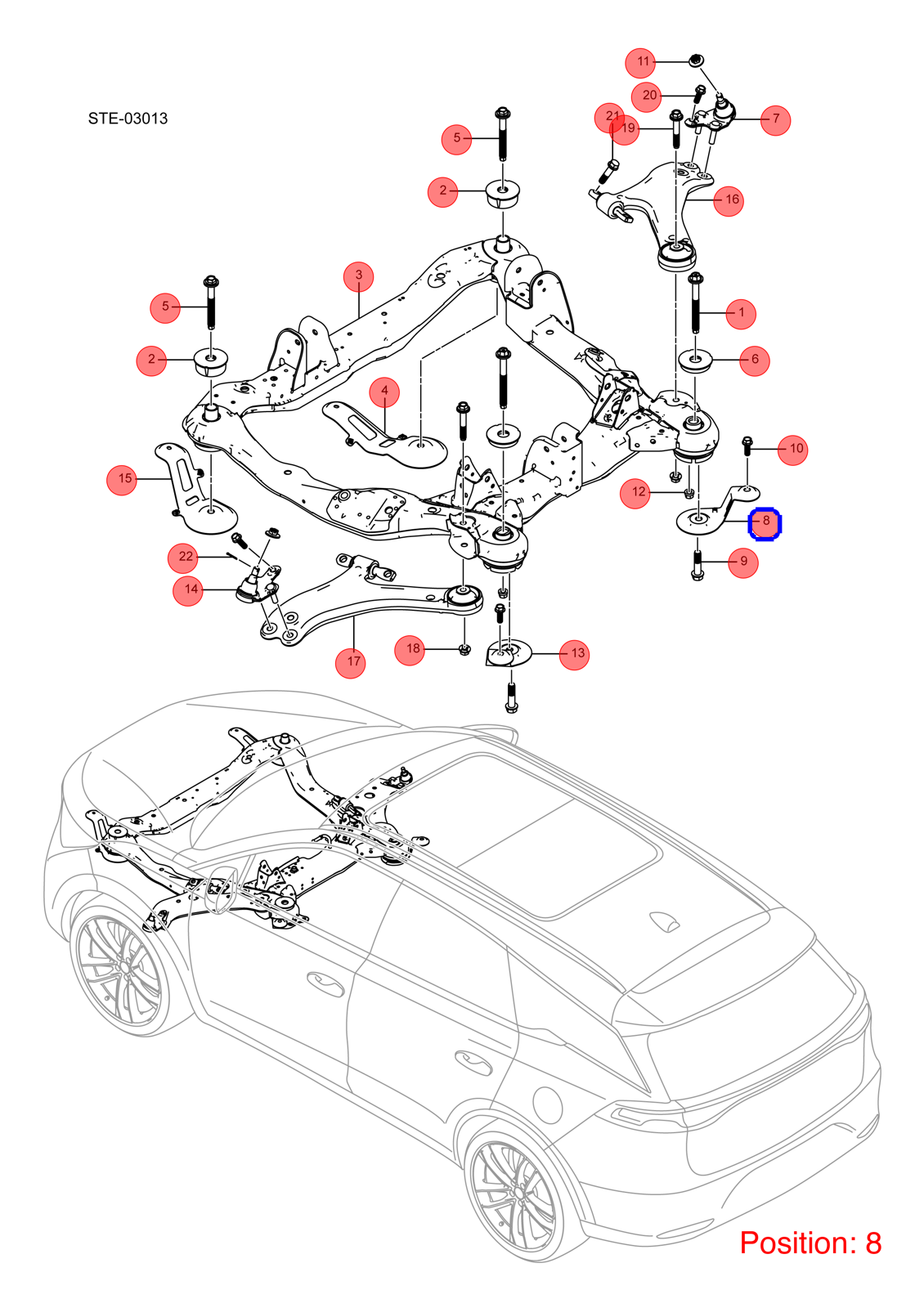 BYD Front axle bracket OEM 1252410000 STE2810400 FOR Tang 1252410000-BYD_OEM