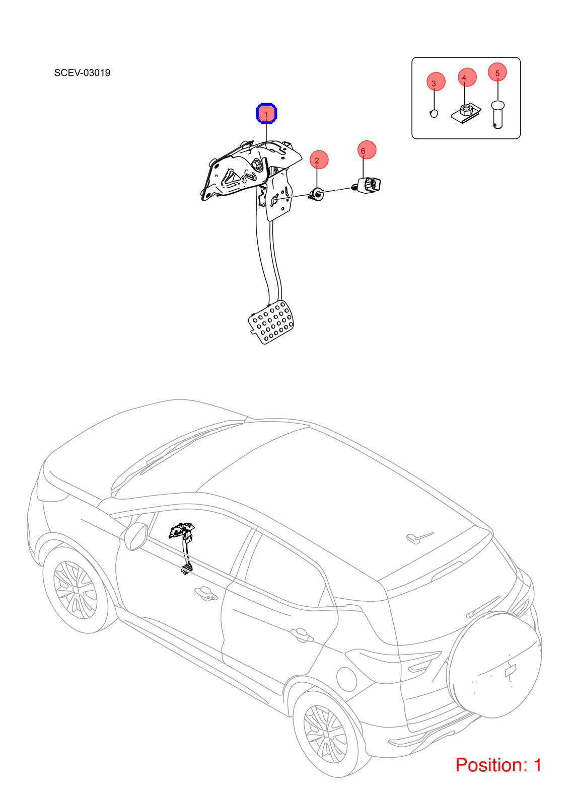 BYD Brake pedal OEM 1254694700 SCED3504010 FOR Atto3 Yuan 1254694700-BYD_OEM