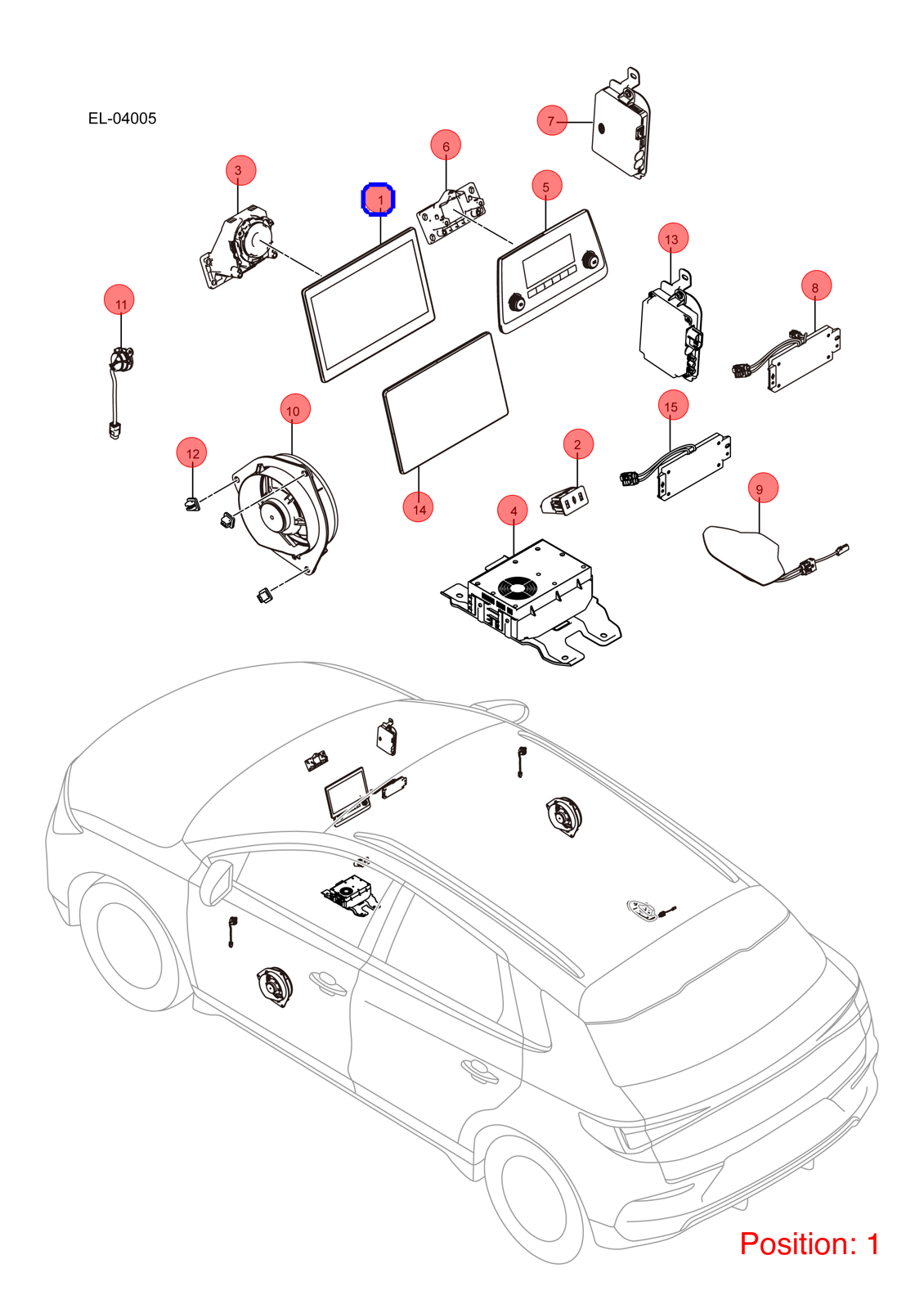 BYD Central display OEM 1256691800 HDF7924100 FOR Atto3 Yuan 1256691800-BYD_OEM