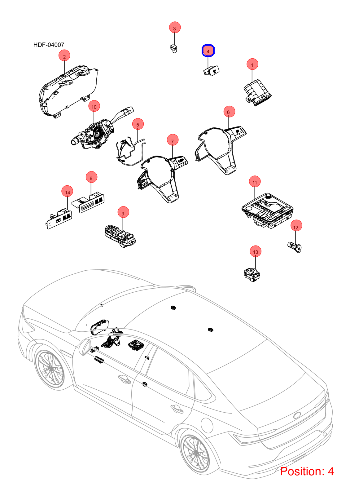 BYD USB port OEM 1256816500 SA3F3798700B FOR Dolphin Qin D1 1256816500-BYD_OEM