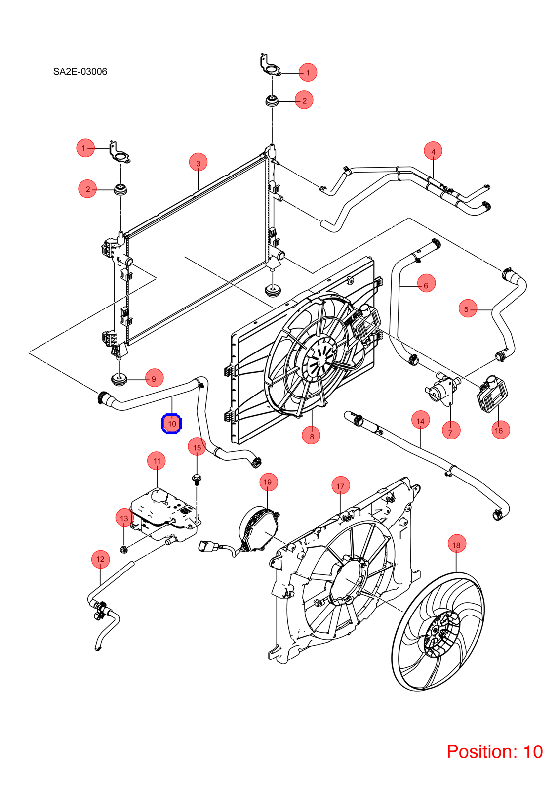 BYD Water pipe OEM 1256927100 SA2E1303130D1 FOR Song 1256927100-BYD_OEM