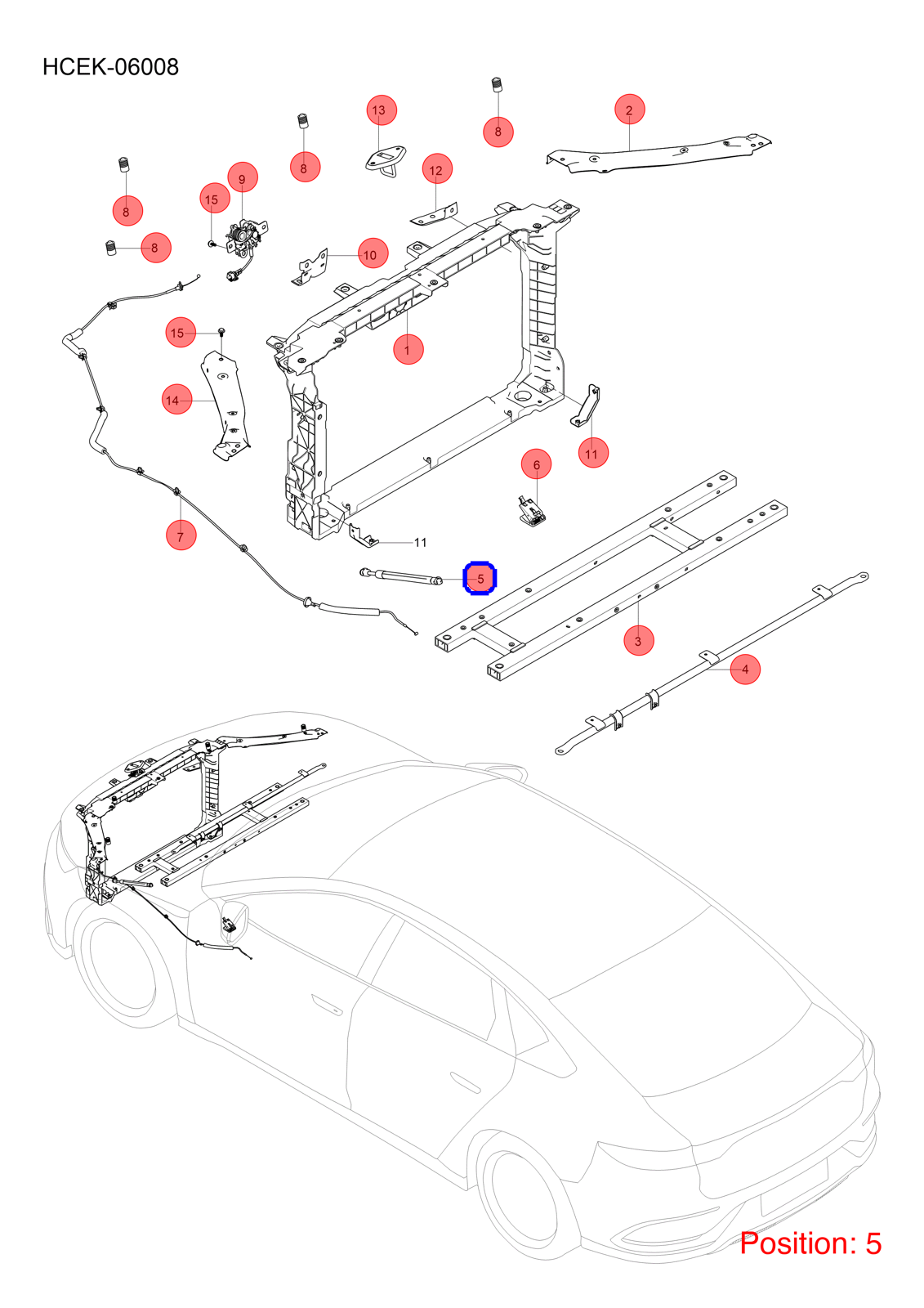 BYD Hood Lift Support OEM 1259340600 HC8402911 FOR Han 1259340600-BYD_OEM