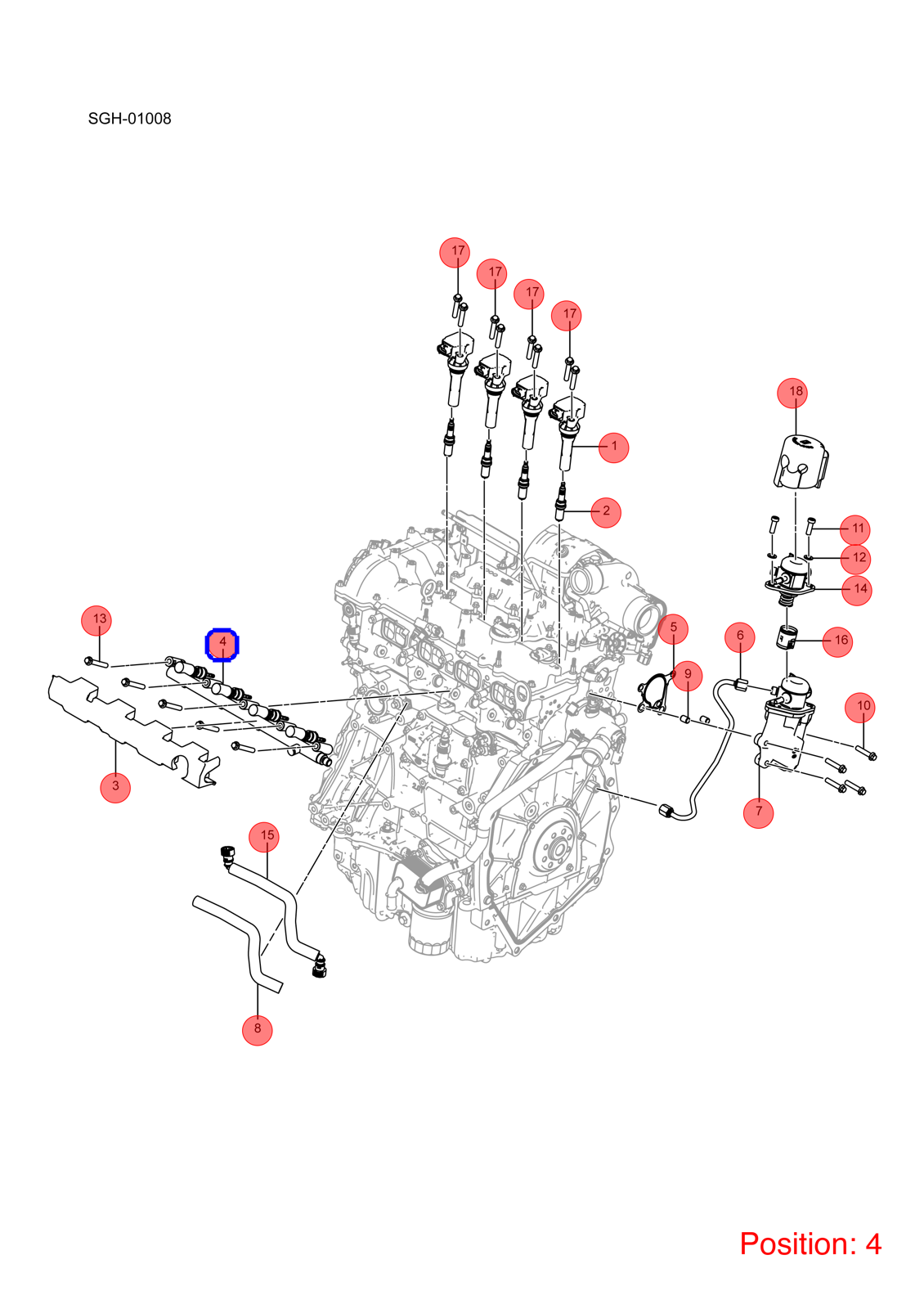 BYD Fuel distribution pipe OEM 1259553800 487ZQC1121010 FOR YANGWANG 1259553800-BYD_OEM