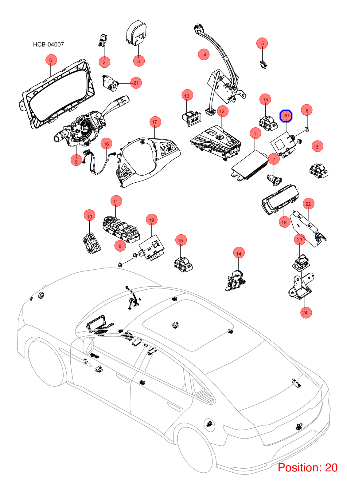 BYD Door computer OEM 1261288300 HC3713200 FOR Han 1261288300-BYD_OEM