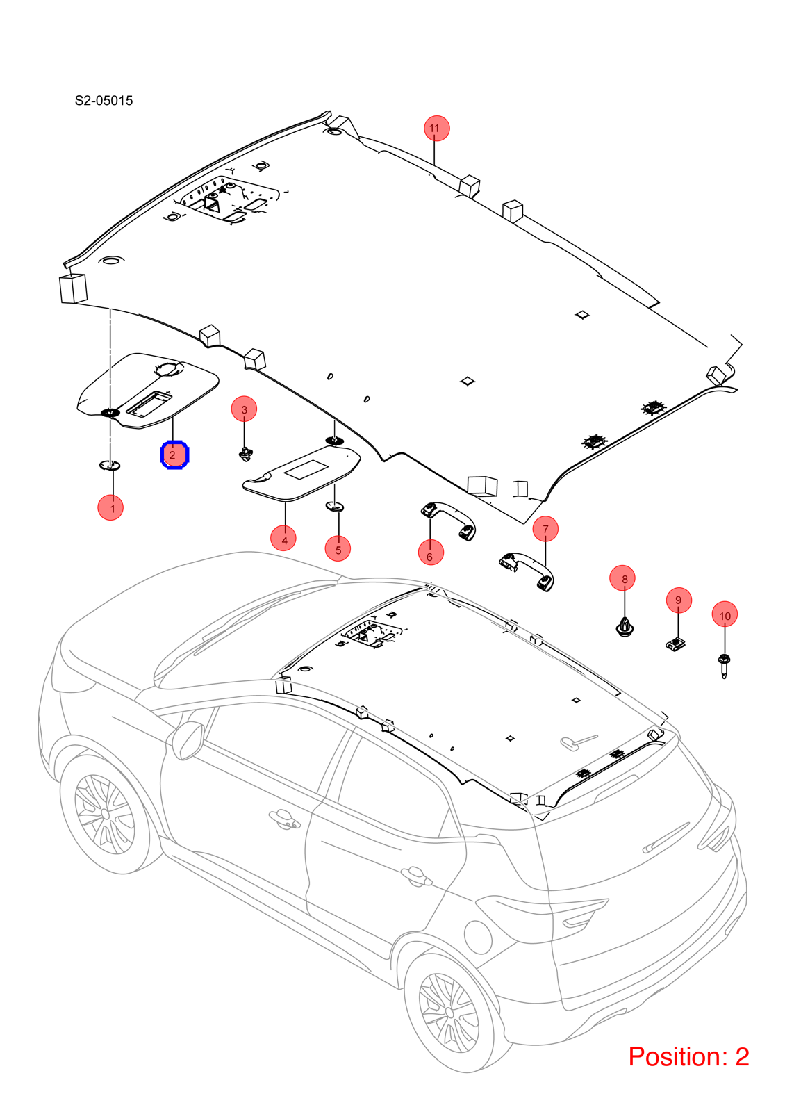 BYD Sun visor OEM 1262922000 SC8204010B00DJ FOR Atto3 Yuan 1262922000-BYD_OEM