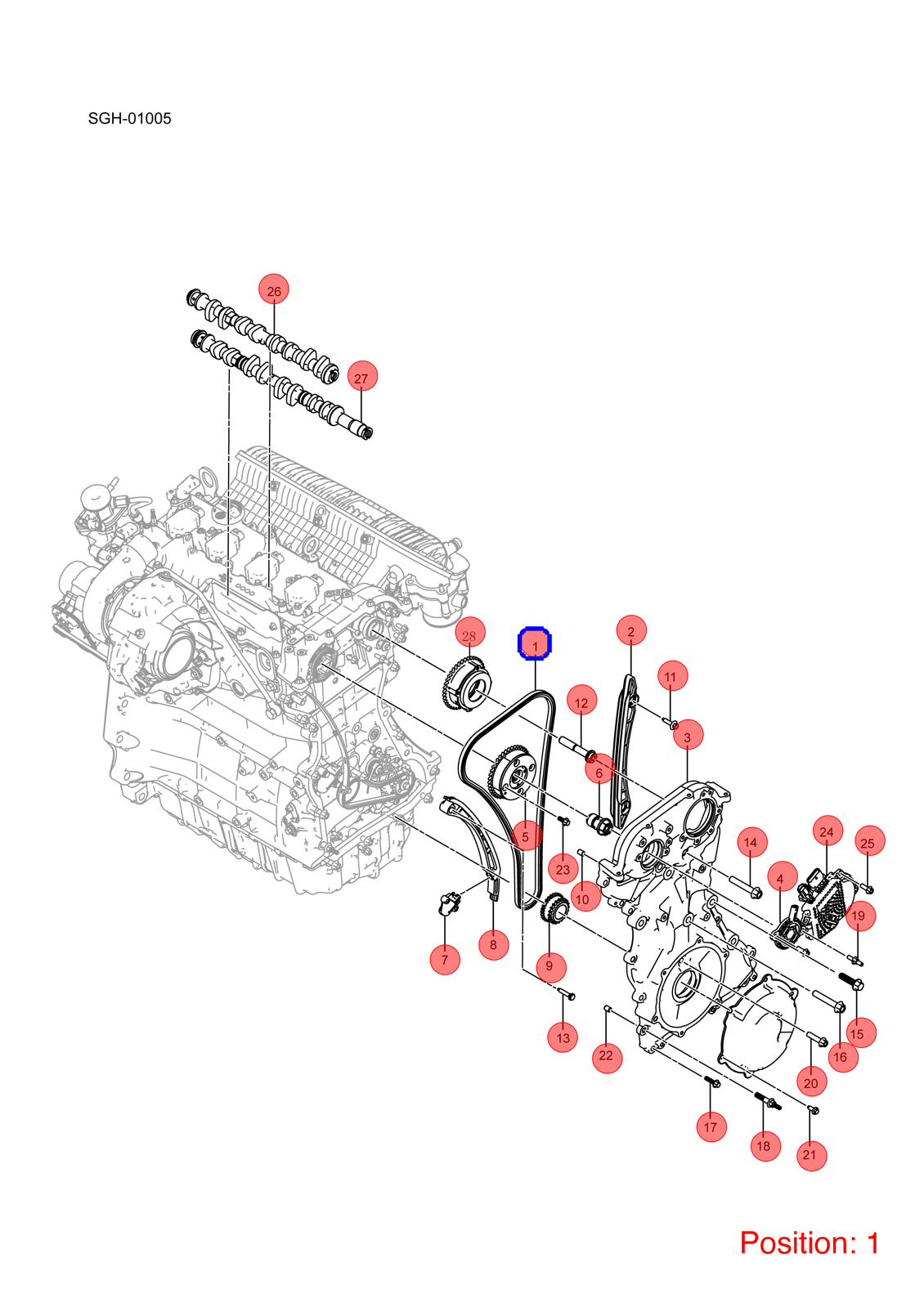 BYD Timing chain OEM 1263436700 487ZQC1021100 FOR YANGWANG 1263436700-BYD_OEM