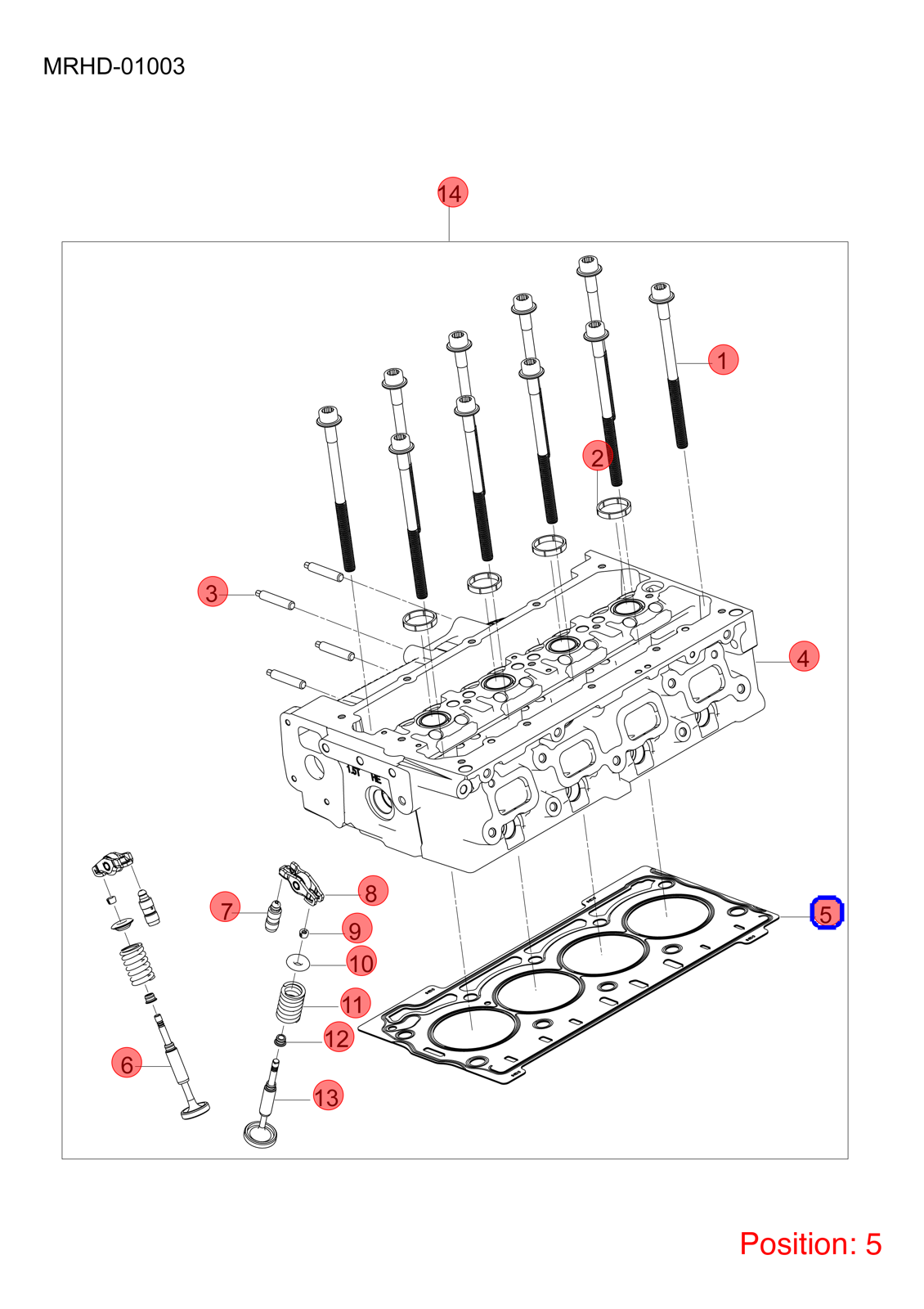 BYD Cylinder head gasket OEM 1264066000 476ZQC1003300 FOR Song DENZA 1264066000-BYD_OEM