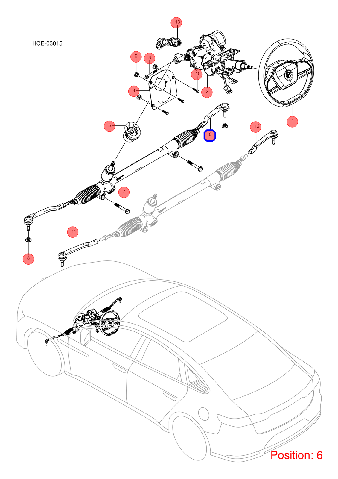 BYD Steering gear OEM 1264202900 HC3401010 FOR Han 1264202900-BYD_OEM