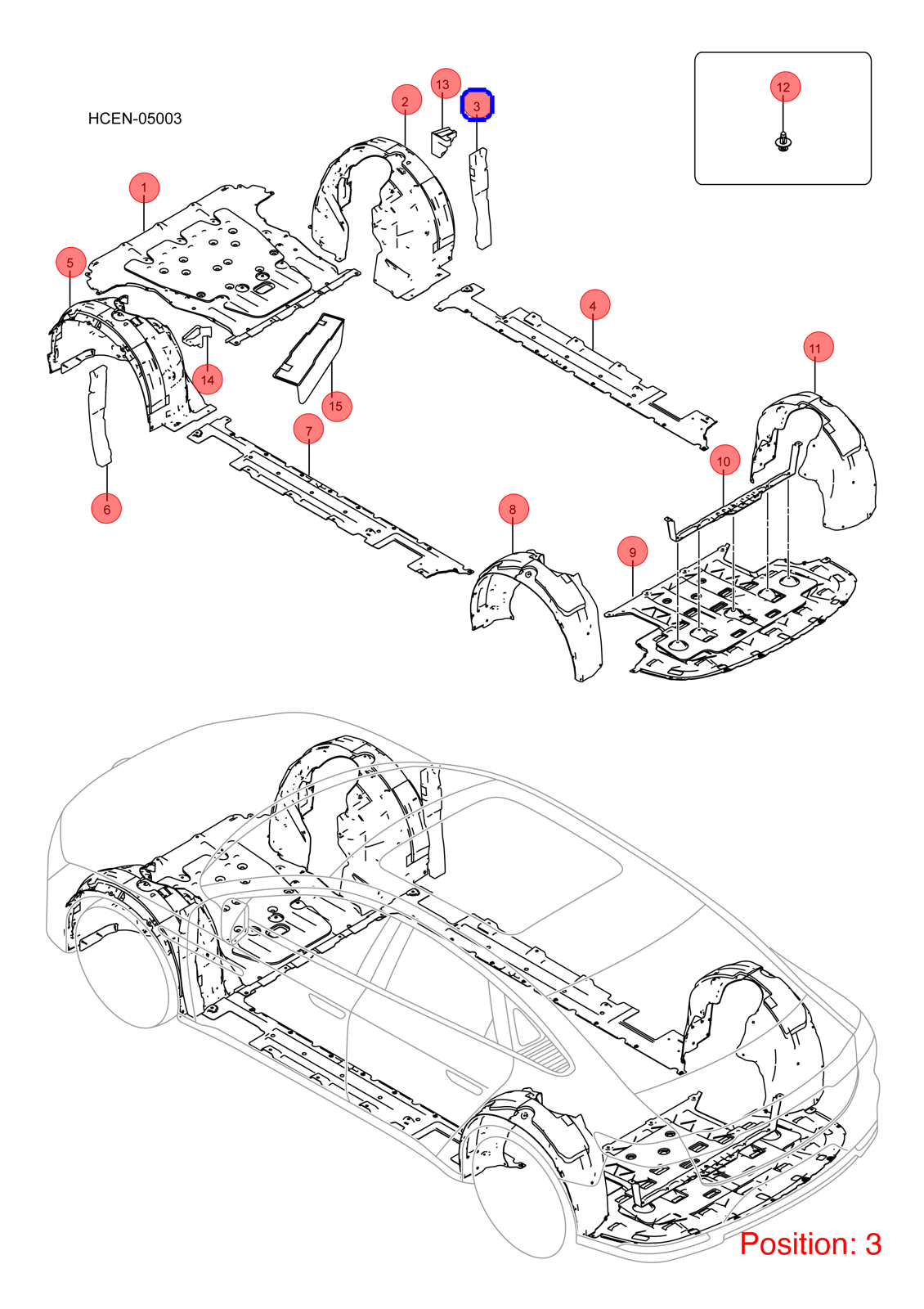 BYD Fender Seal OEM 1264340900 HC3102221 FOR Han 1264340900-BYD_OEM