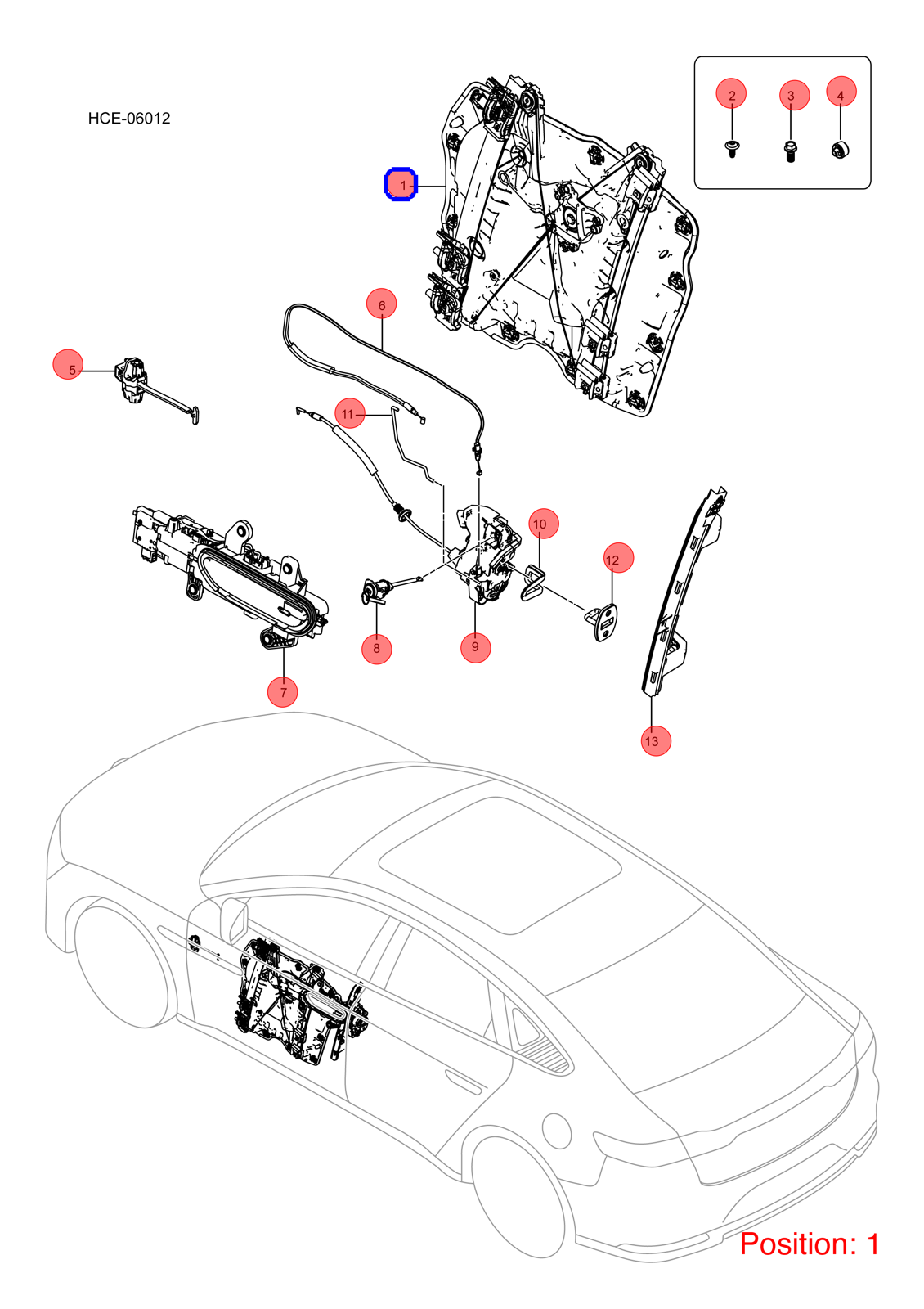 BYD Rear Left Door Window Regulator OEM 1265326800 HC6104209 FOR Han 1265326800-BYD_OEM