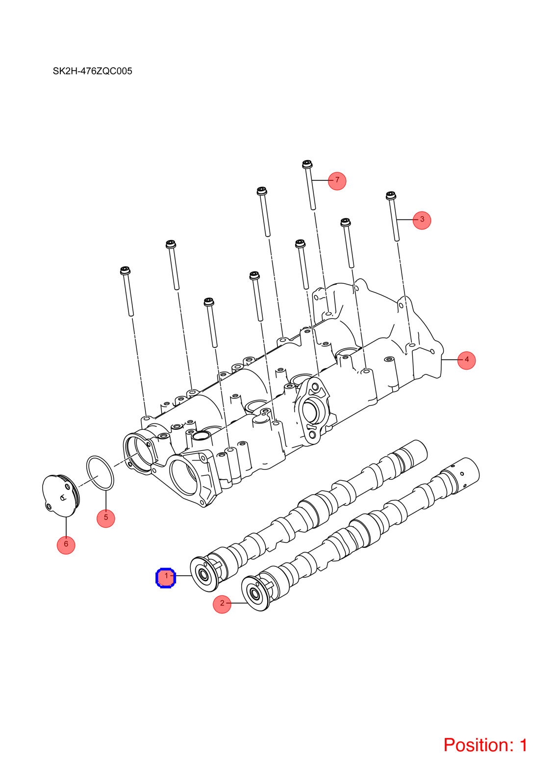 BYD Camshaft OEM 1265684900 476ZQC1006200 FOR Song DENZA 1265684900-BYD_OEM