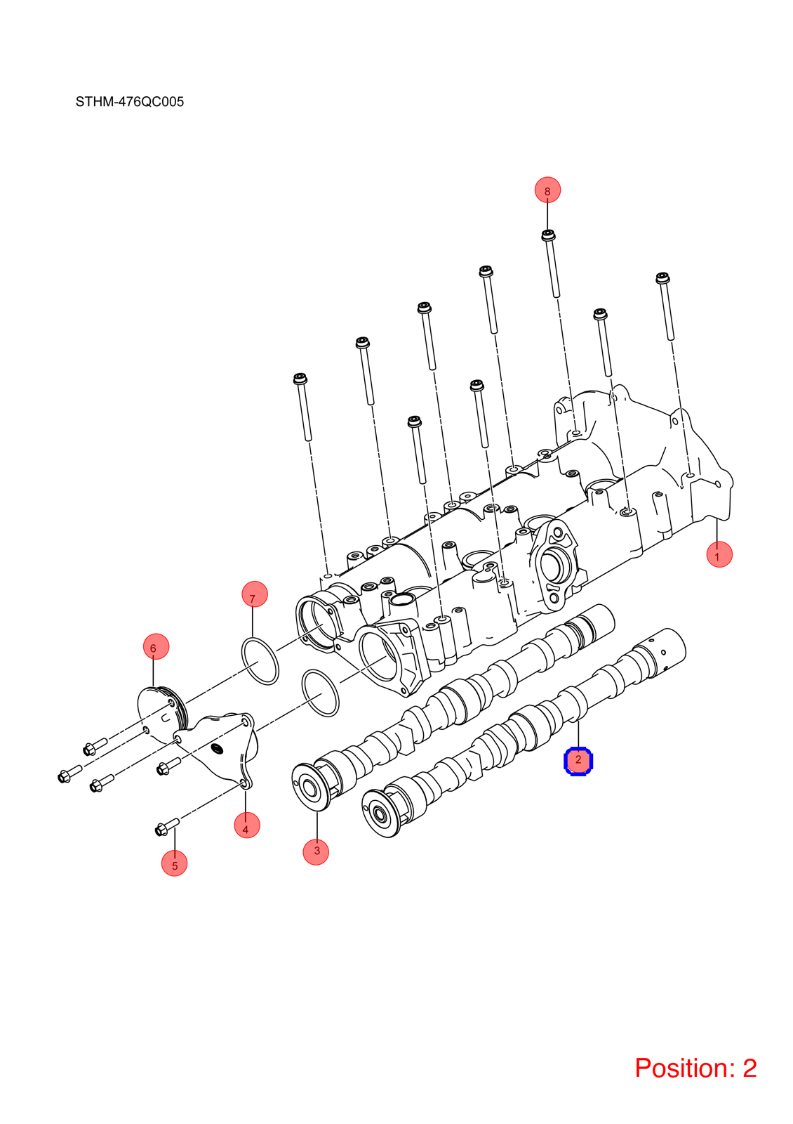 BYD Camshaft OEM 1265685000 476ZQC1006100 FOR Song DENZA 1265685000-BYD_OEM