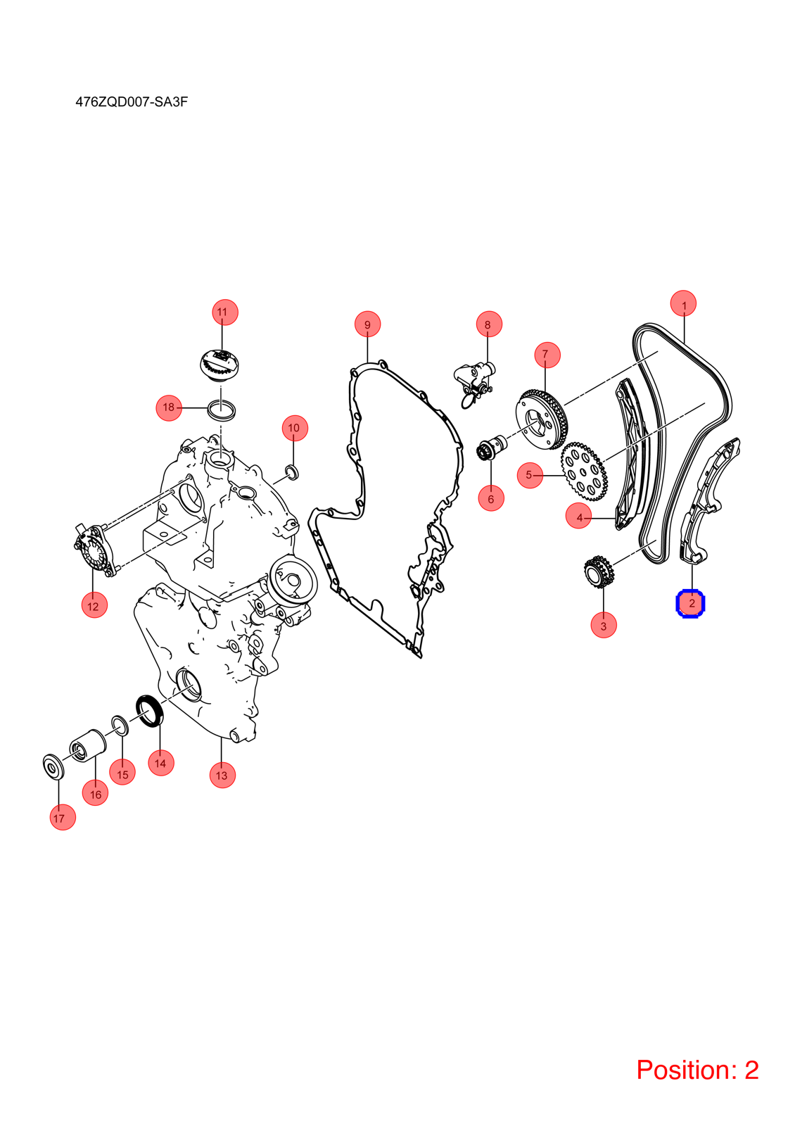 BYD Timing Chain Guide OEM 1266815400 476ZQC1021015 FOR Song DENZA 1266815400-BYD_OEM