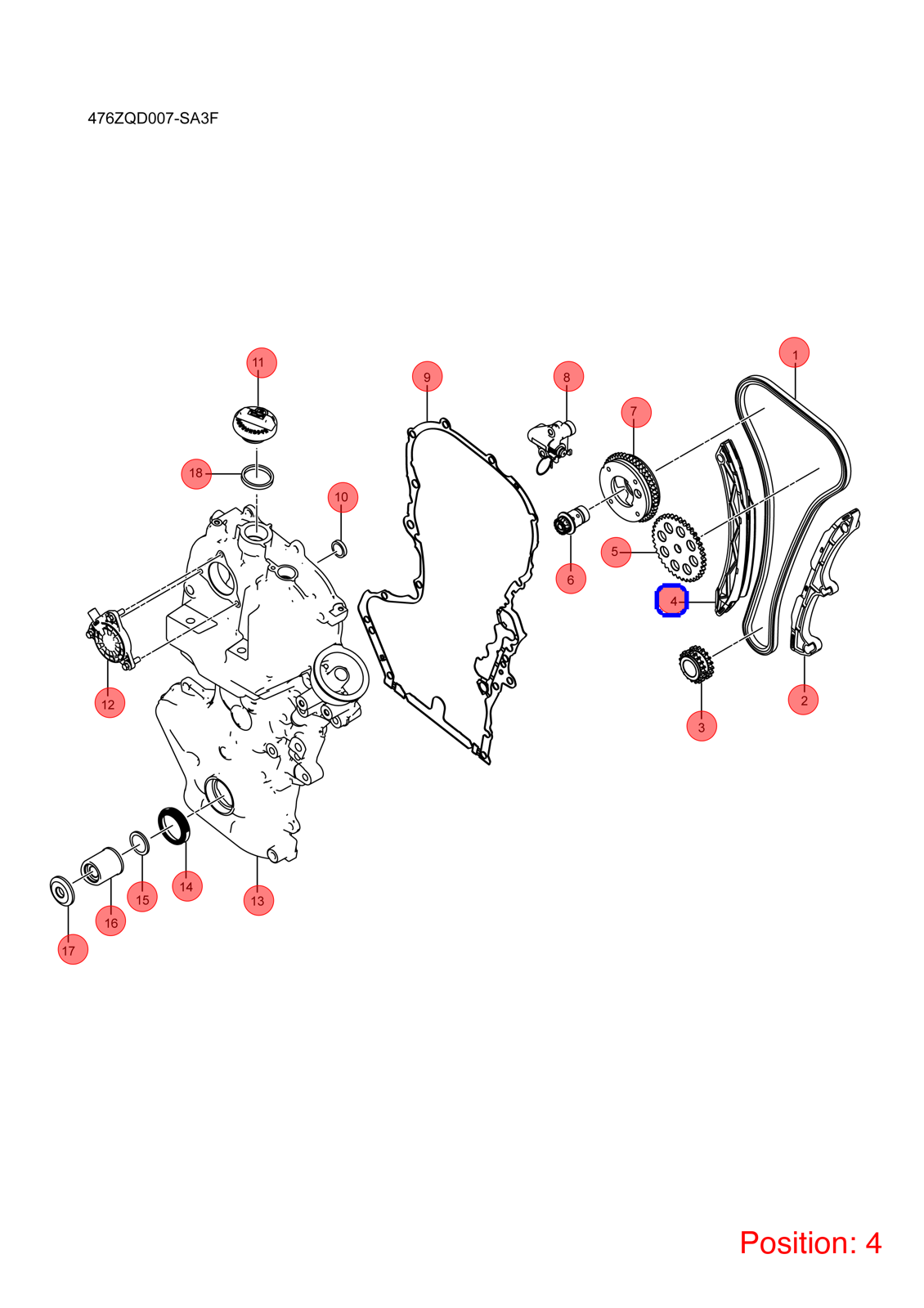 BYD Timing Chain Guide OEM 1266815500 476ZQC1021014 FOR Song DENZA 1266815500-BYD_OEM