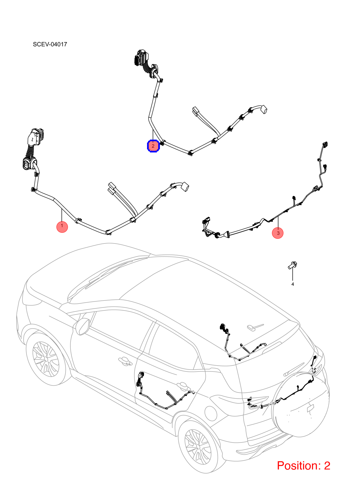 BYD Door wiring harness OEM 1266921000 SCED4002400AA FOR Atto3 Yuan 1266921000-BYD_OEM