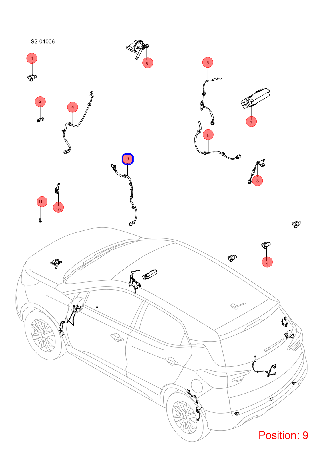 BYD ABS sensor wiring harness OEM 1266924200 SCED4004630AA FOR Atto3 Yuan 1266924200-BYD_OEM
