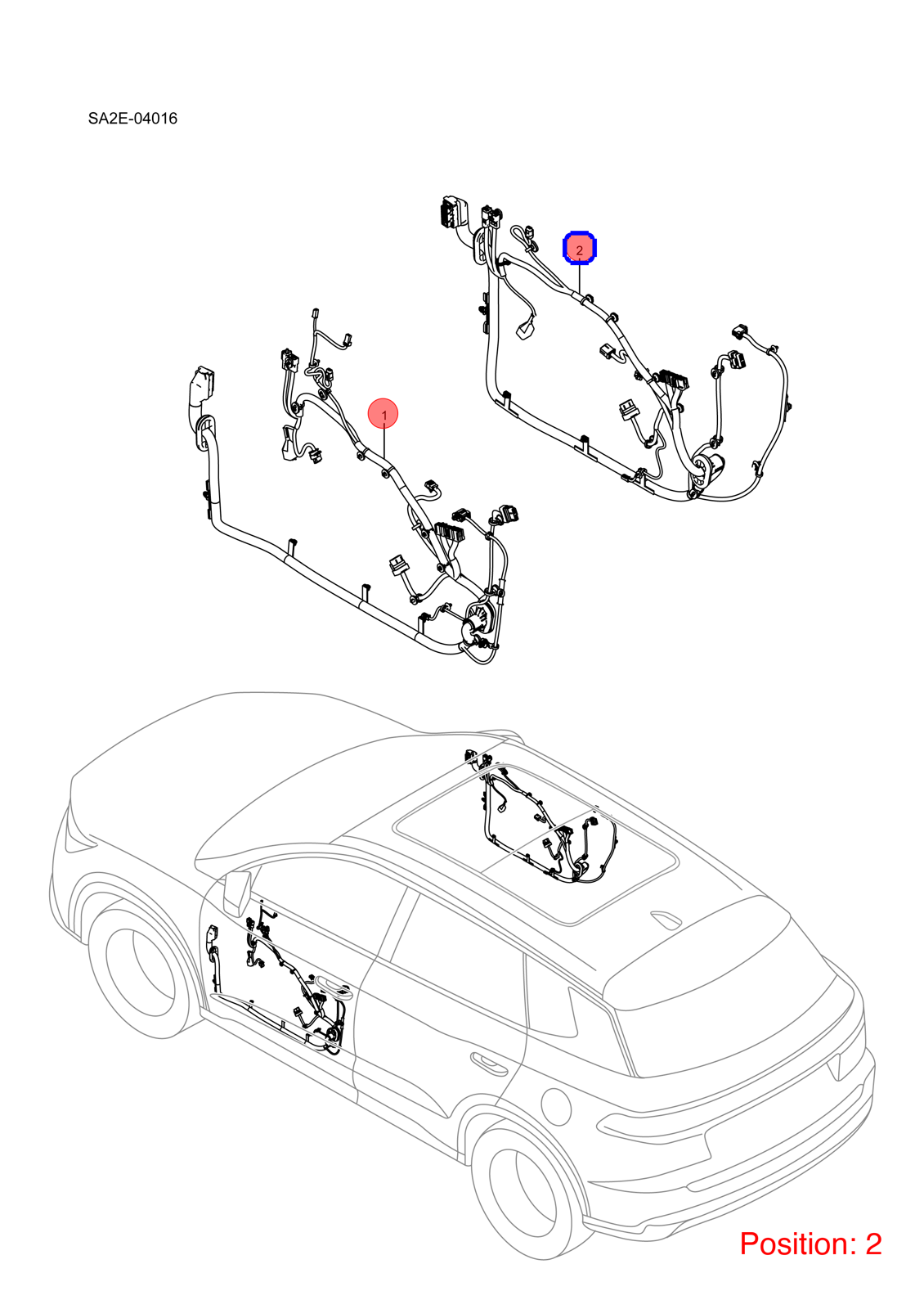 BYD Door wiring harness OEM 1267232900 SA2E4002200TT FOR Song 1267232900-BYD_OEM