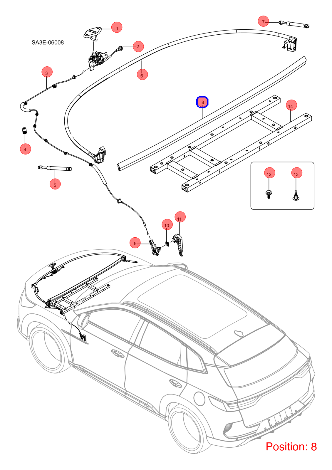 BYD Front windshield water deflector rubber strip OEM 1268091100 SA3F5307115 FOR Song 1268091100-BYD_OEM