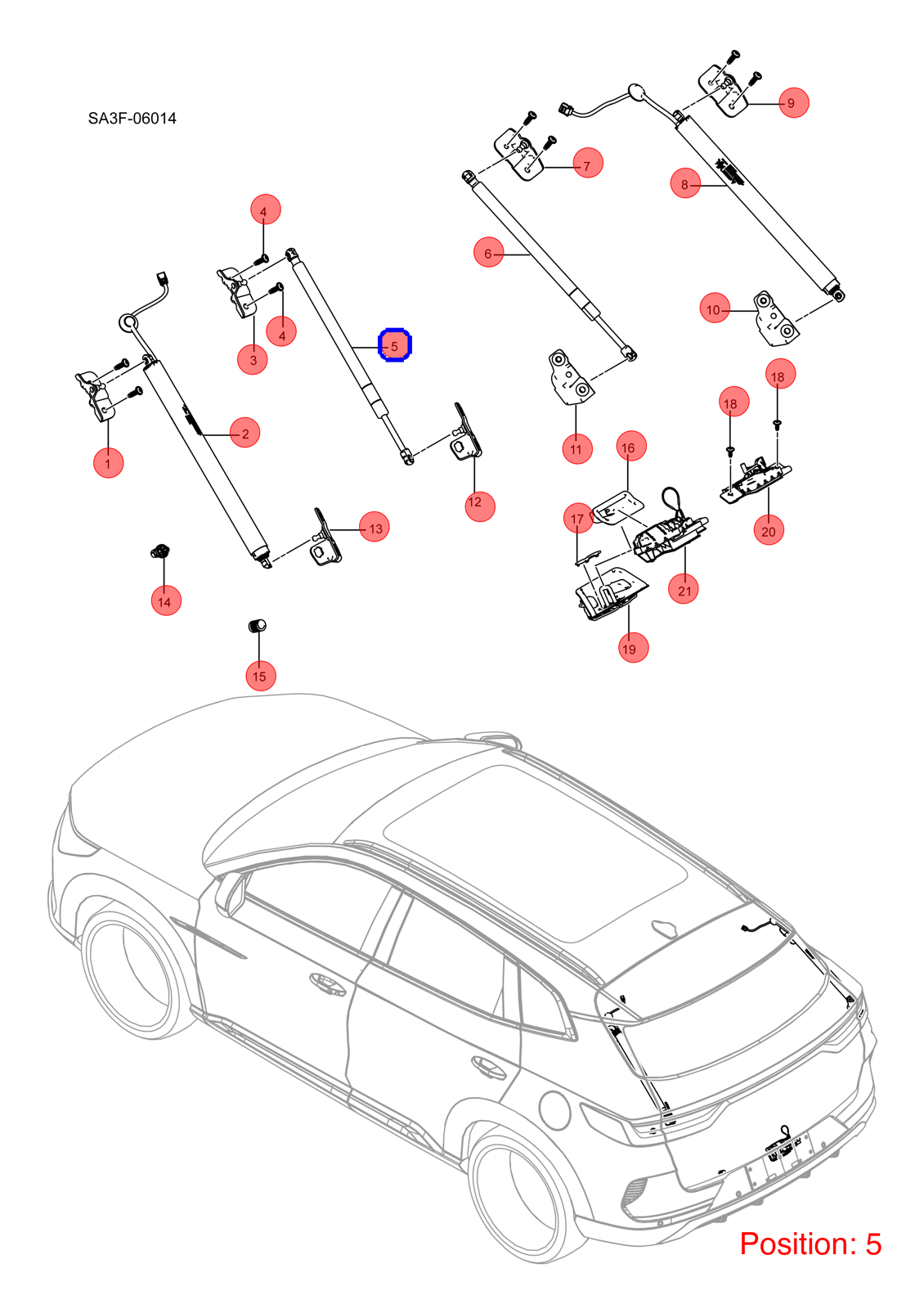 BYD Hood Lift Support OEM 1268091400 SA3F6309111 FOR Song 1268091400-BYD_OEM