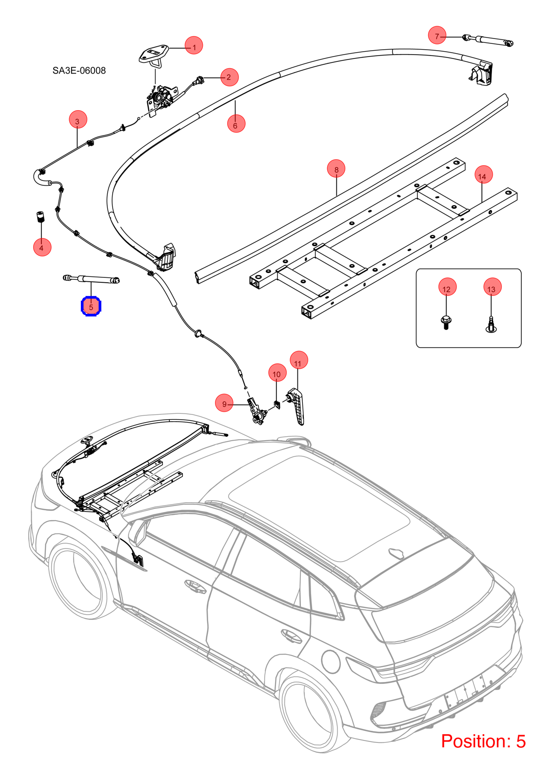 BYD Hood Lift Support OEM 1268093300 SA3F8402911 FOR Song 1268093300-BYD_OEM