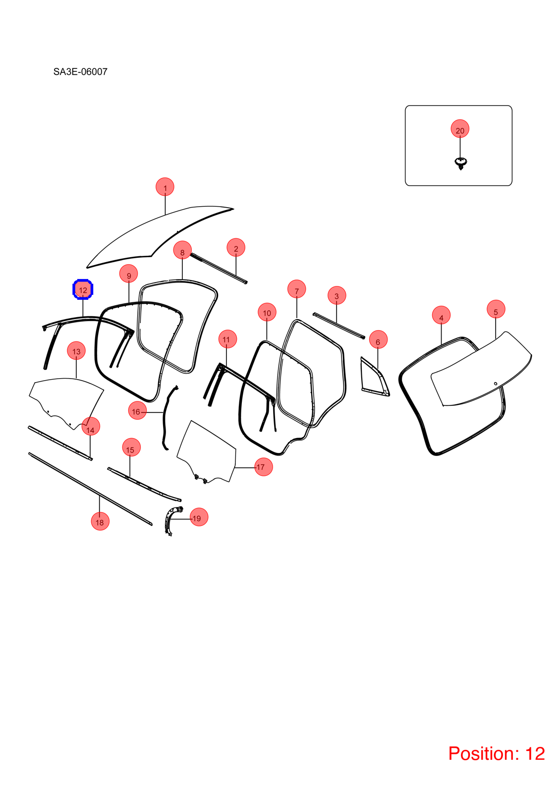 BYD Door glass lift rubber strip OEM 1268094600 SA3F6107114 FOR Song 1268094600-BYD_OEM
